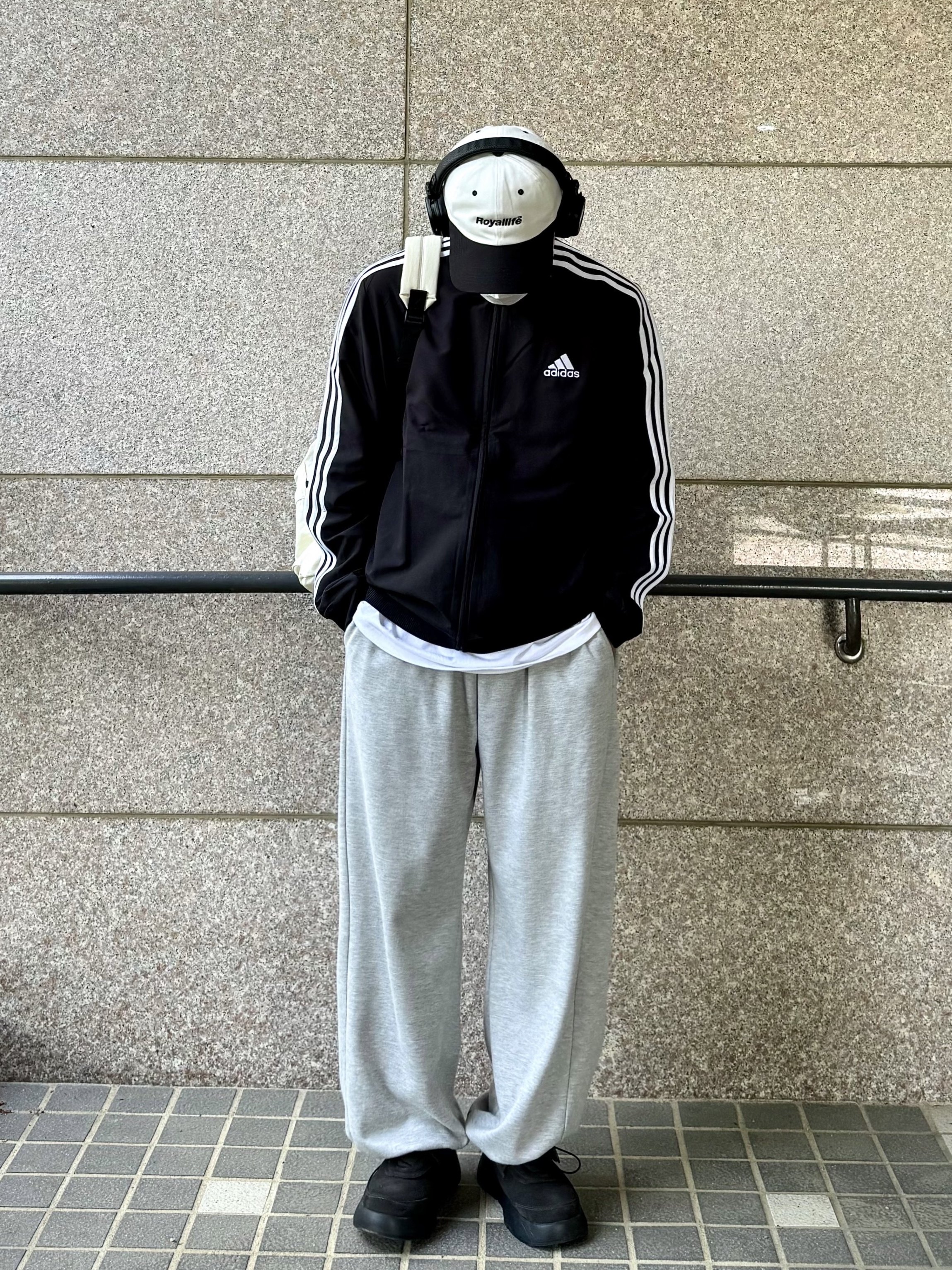 Adidas 3-Stripes Woven Track Suit Black - KR Sizing 착용 스타일