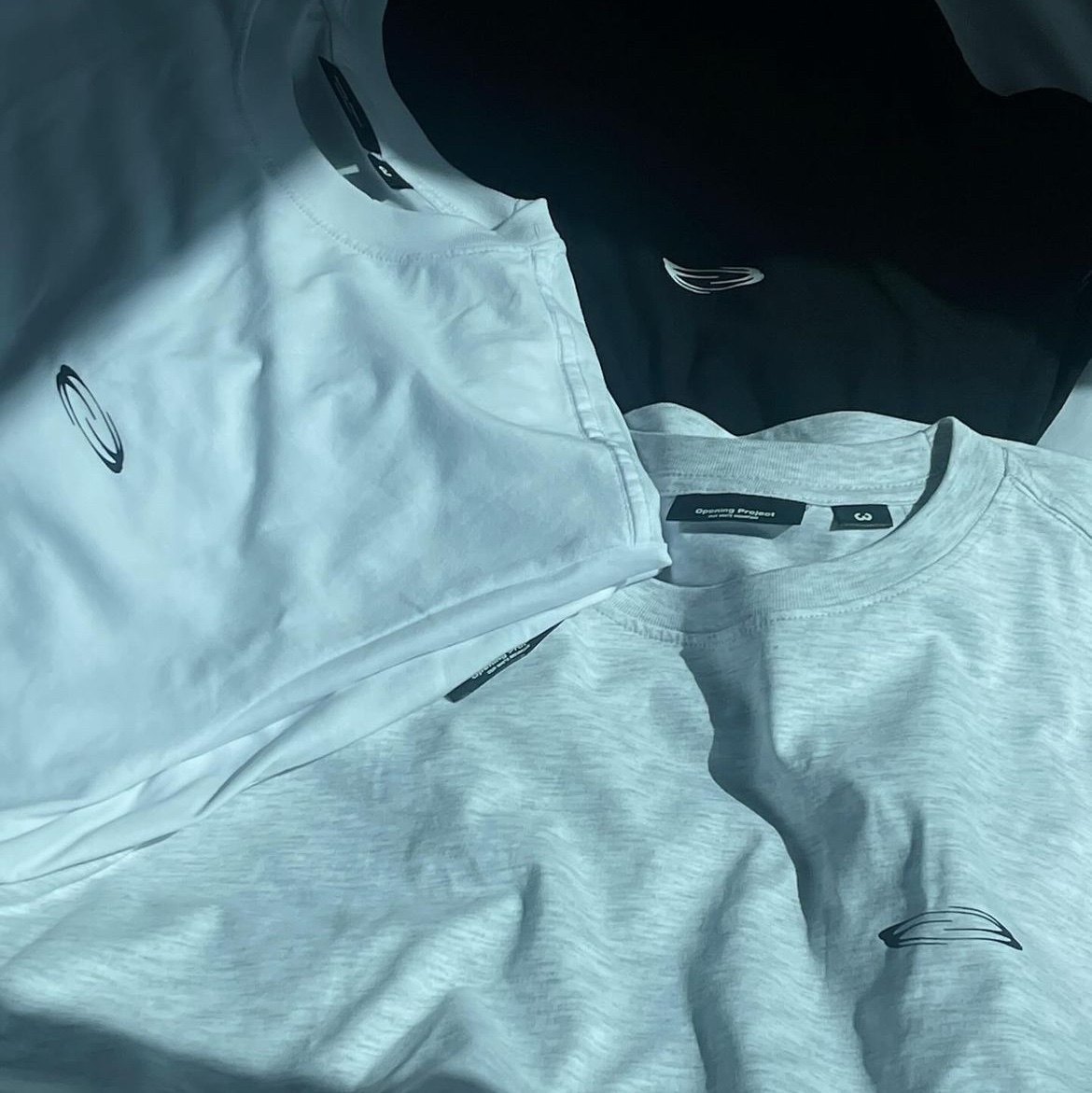 Opening Project Small Logo T-Shirts 3Pack 착용 스타일 - 3