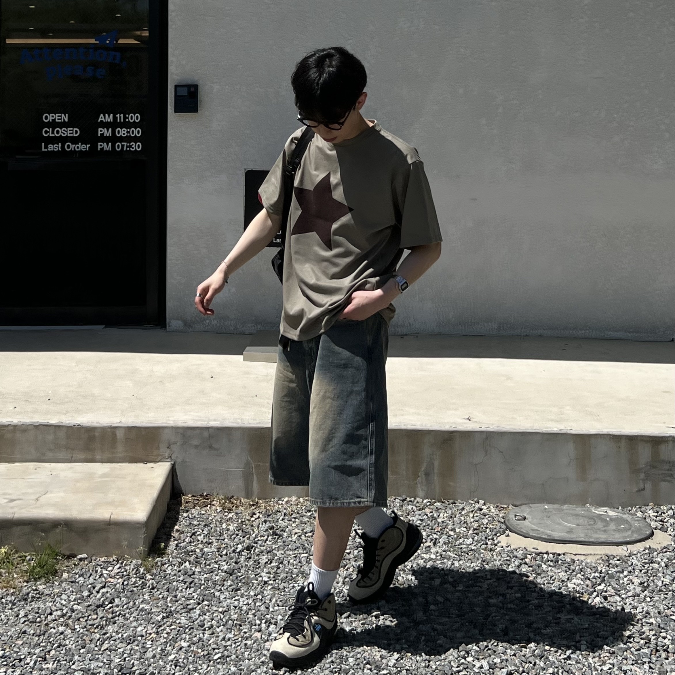 Nike x Stussy Air Penny II Rattan and Limestone, Casio A-158WA-1 착용 스타일 - 1