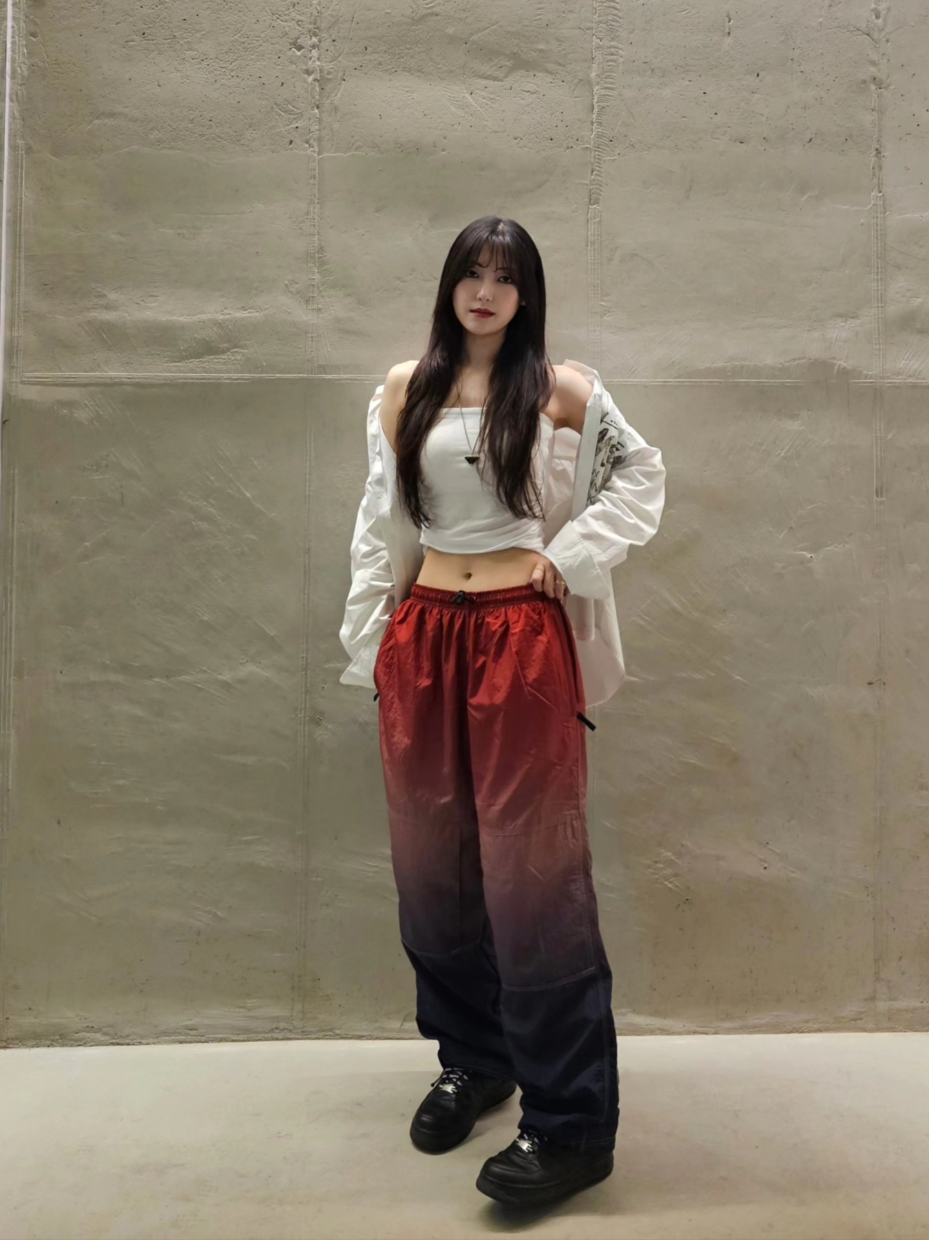 Supreme x Nike Ripstop Track Pants Multicolor - 24SS, Nike x Supreme Air Force 1 Low Black 착용 스타일 - 1
