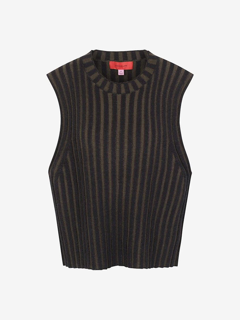 Eckhaus Latta Keyboard Vest Coffee 착용 스타일 - 3