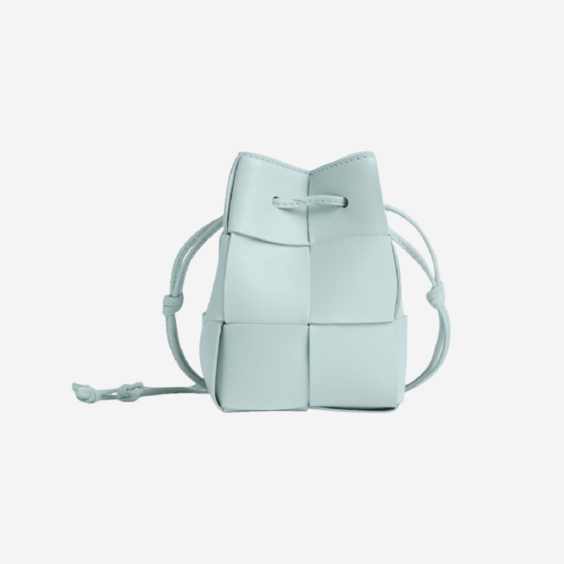 Bottega Veneta Mini Leather Cassette Bucket Bag Teal Washed 상세 이미지 1