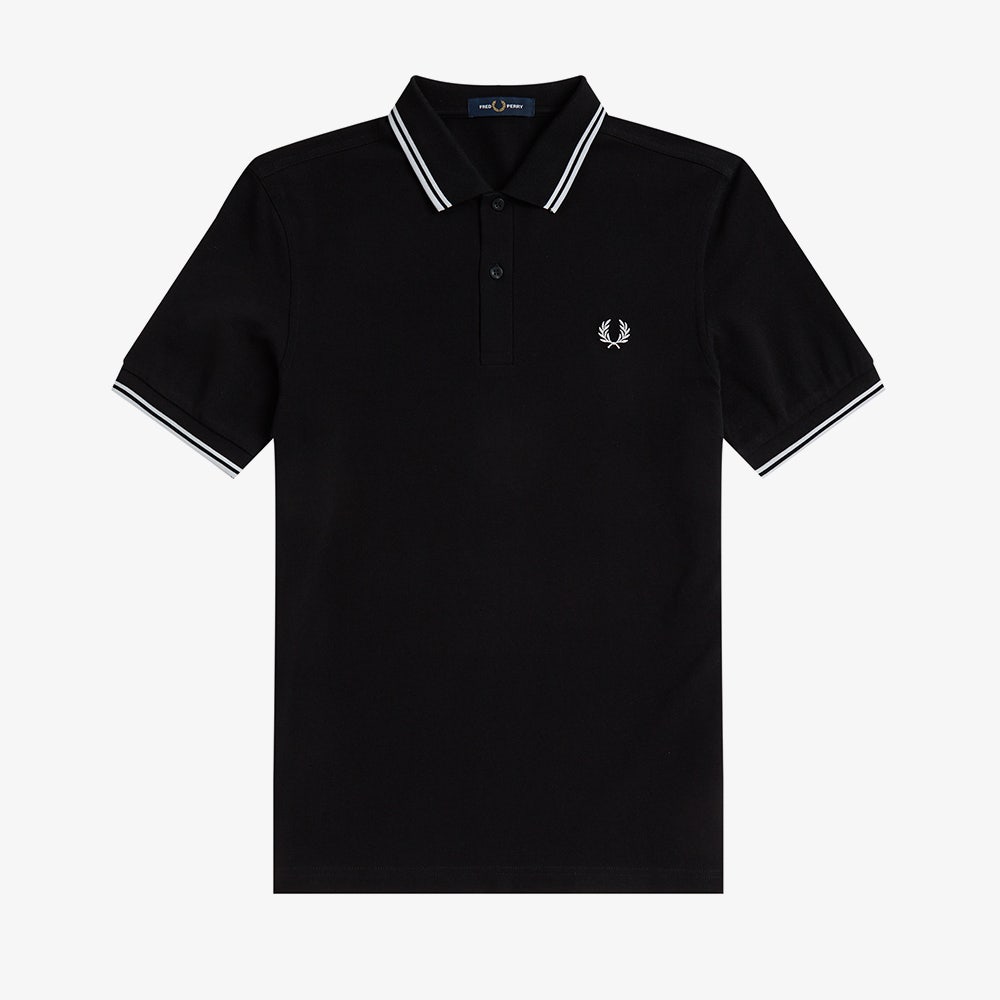 AFPM2413600-350 Fred Perry M3600 Twin Tipped Fred Perry Shirt Black/White - #4
