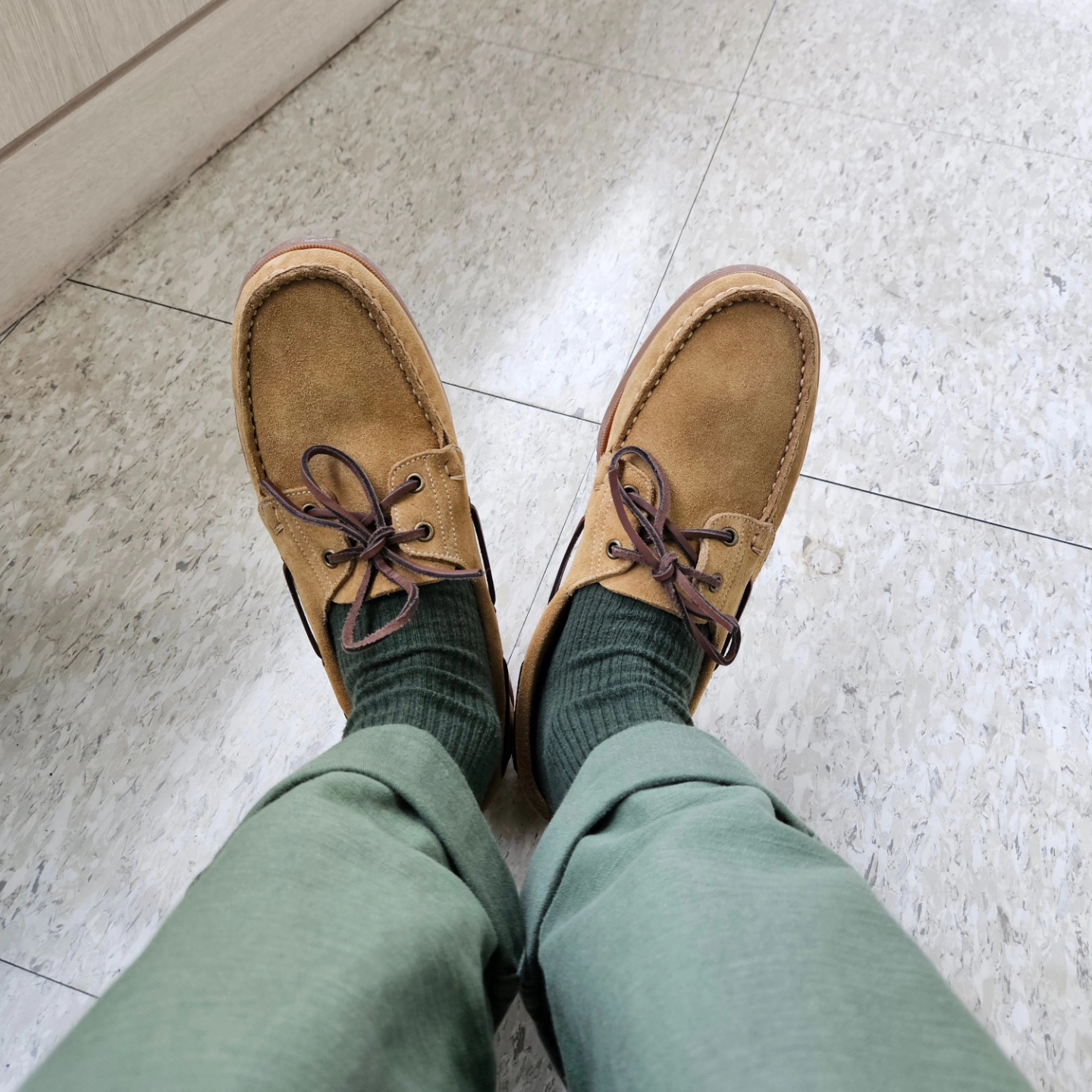 Paraboot Barth Marine Veloaurs Fauve, Orslow 5002 US Army Fatigue Pants Green 착용 스타일 - 6
