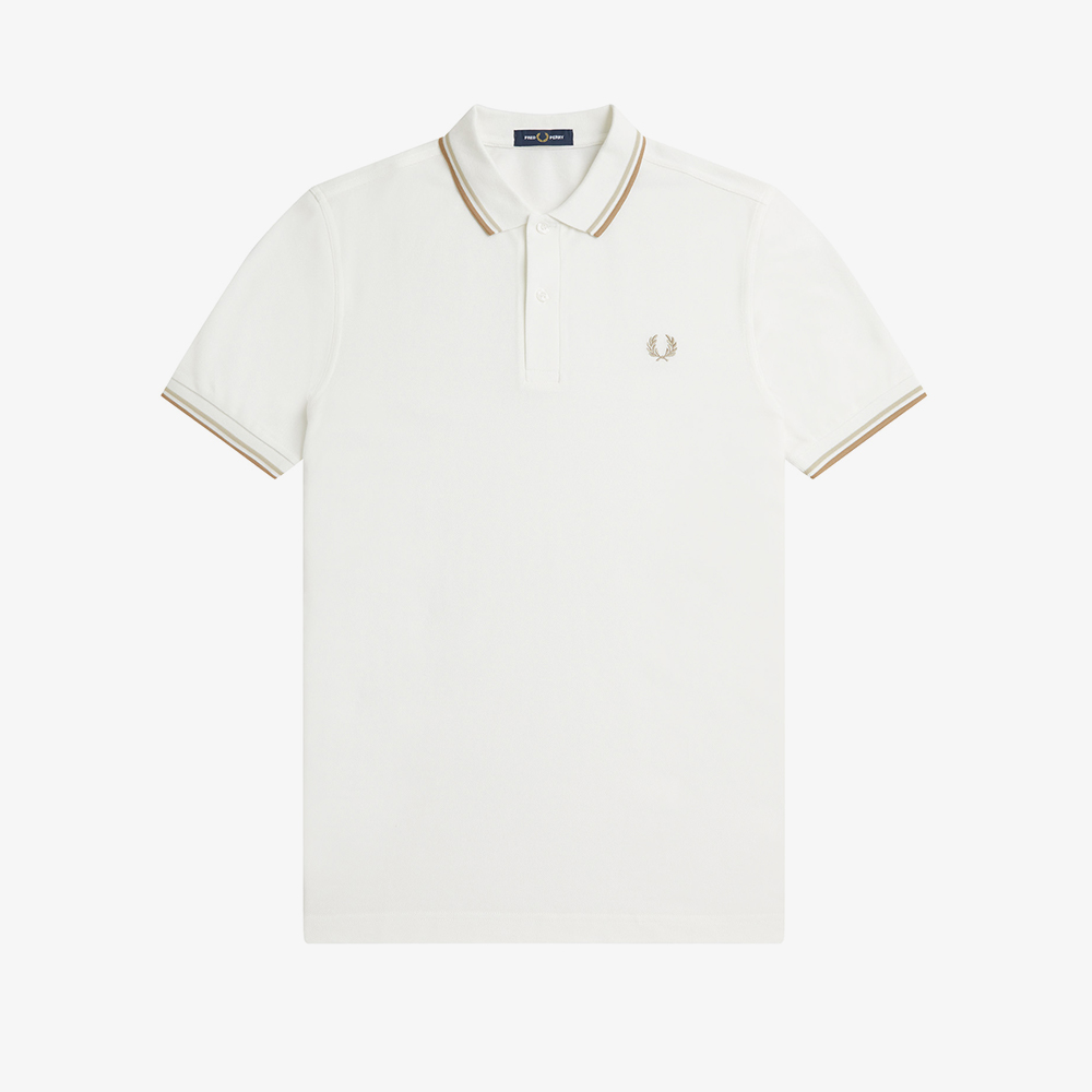 프레드페리 M3600 트윈 팁 프레드페리 셔츠 스노우화이트/오트밀/웜스톤(Fred Perry M3600 Twin Tipped Fred Perry Shirt Snow White/Oatmeal/Warm Stone) - 6