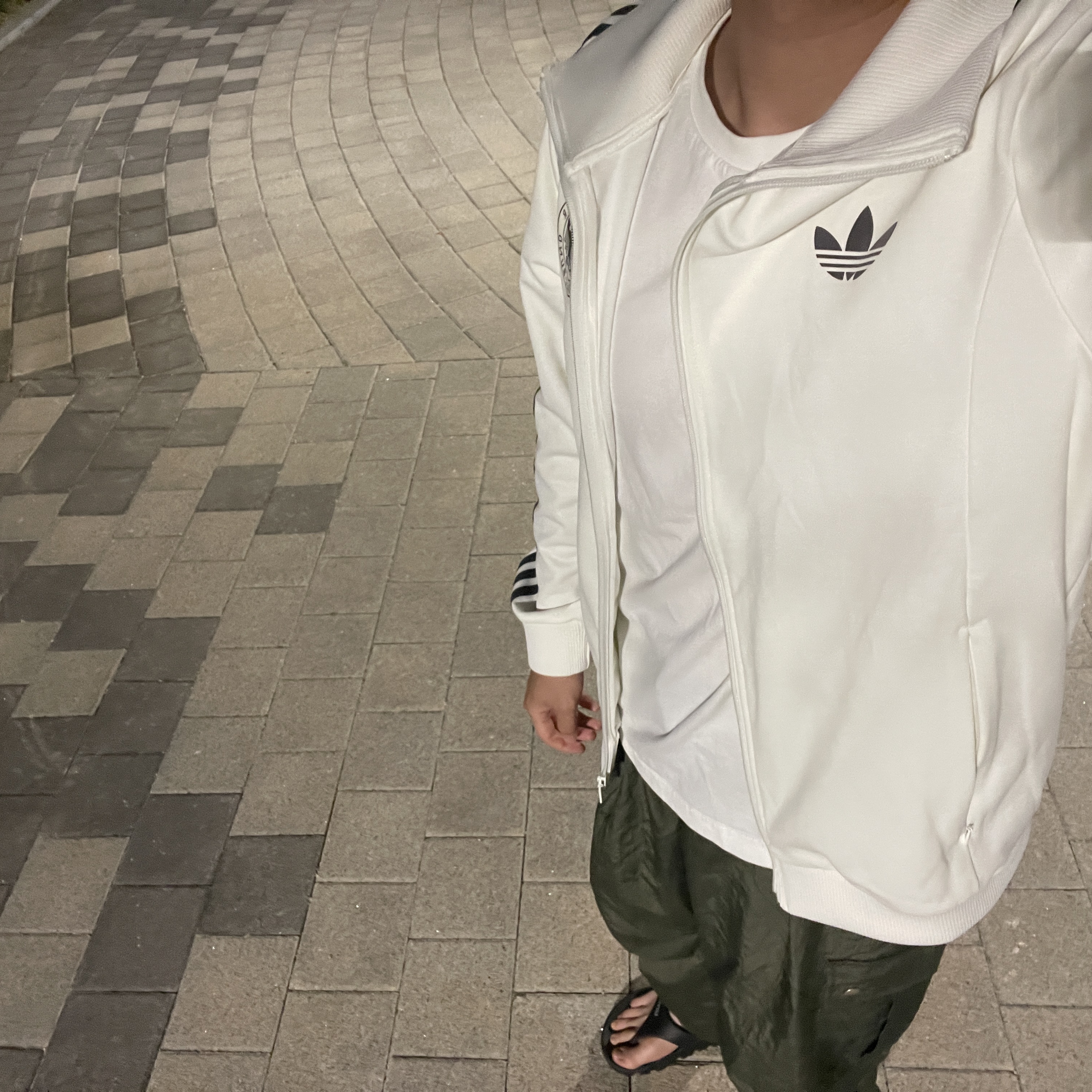 Adidas German Beckenbauer Track Top Off White - KR Sizing 착용 스타일