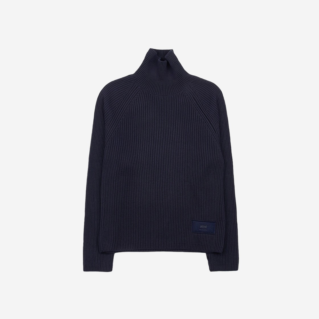 AMI Alexandre Mattiussi Turtleneck Sweater Night Blue 상세 이미지 1