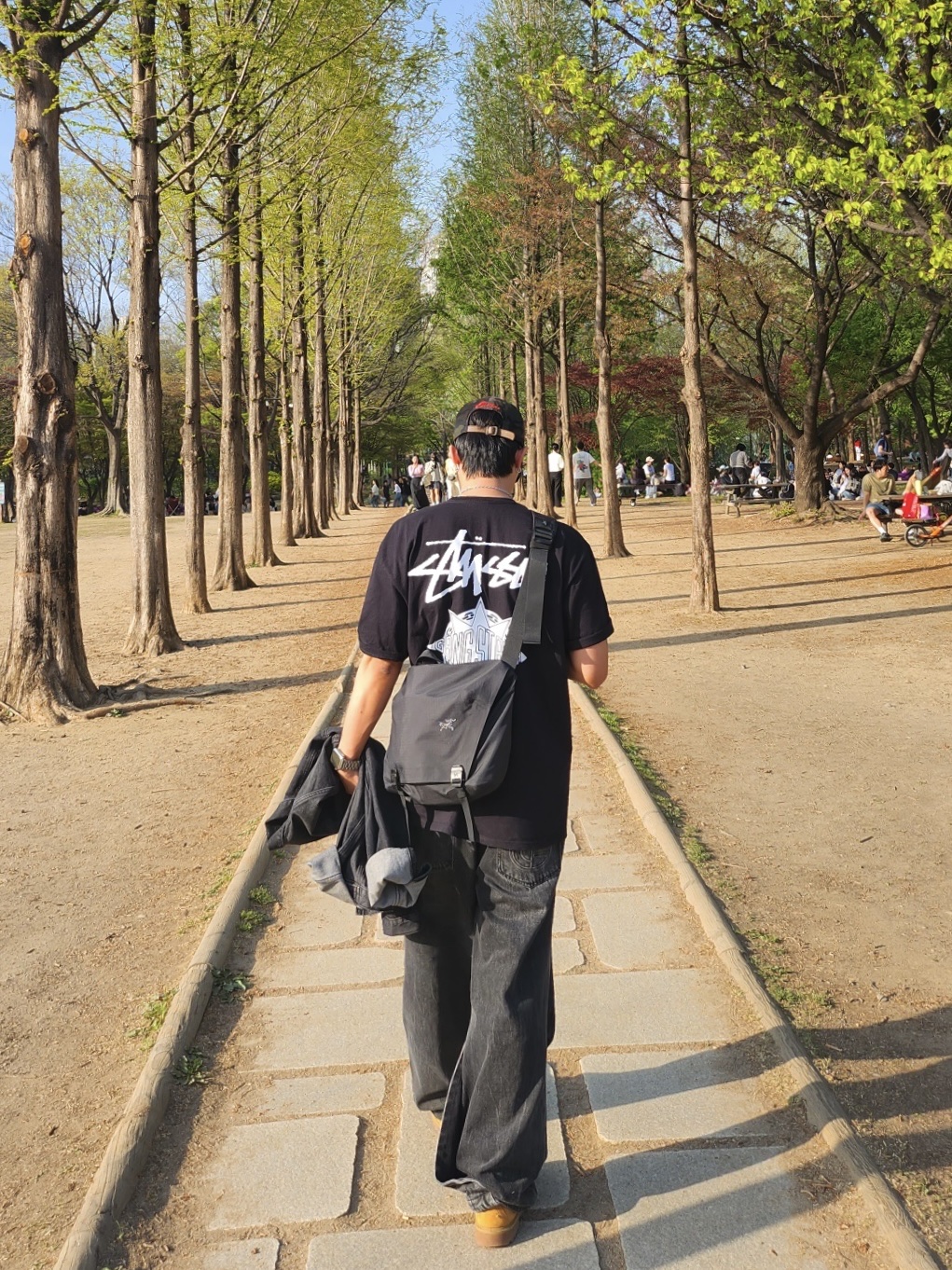 Stussy x Gang Starr Take It Personal T-Shirt Black, ETCE New Vision Camo Cap Night Jungle 착용 스타일 - 2