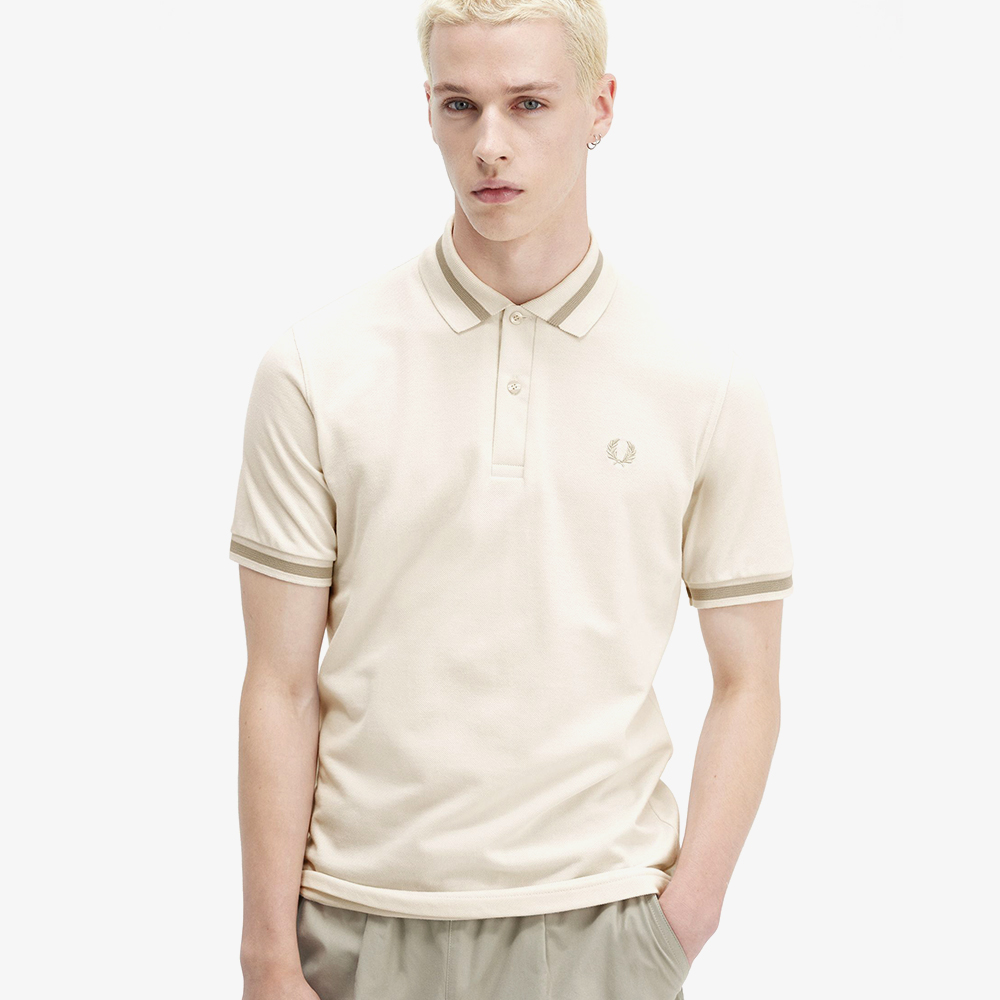 프레드페리 M2 싱글 팁 프레드페리 셔츠 에크루/오트밀(Fred Perry M2 Single Tipped Fred Perry Shirt Ecru/Oatmeal) - 4