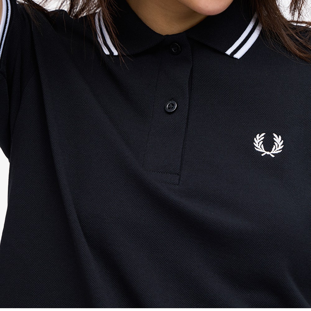 AFPM2413600-350 Fred Perry M3600 Twin Tipped Fred Perry Shirt Black/White - #3
