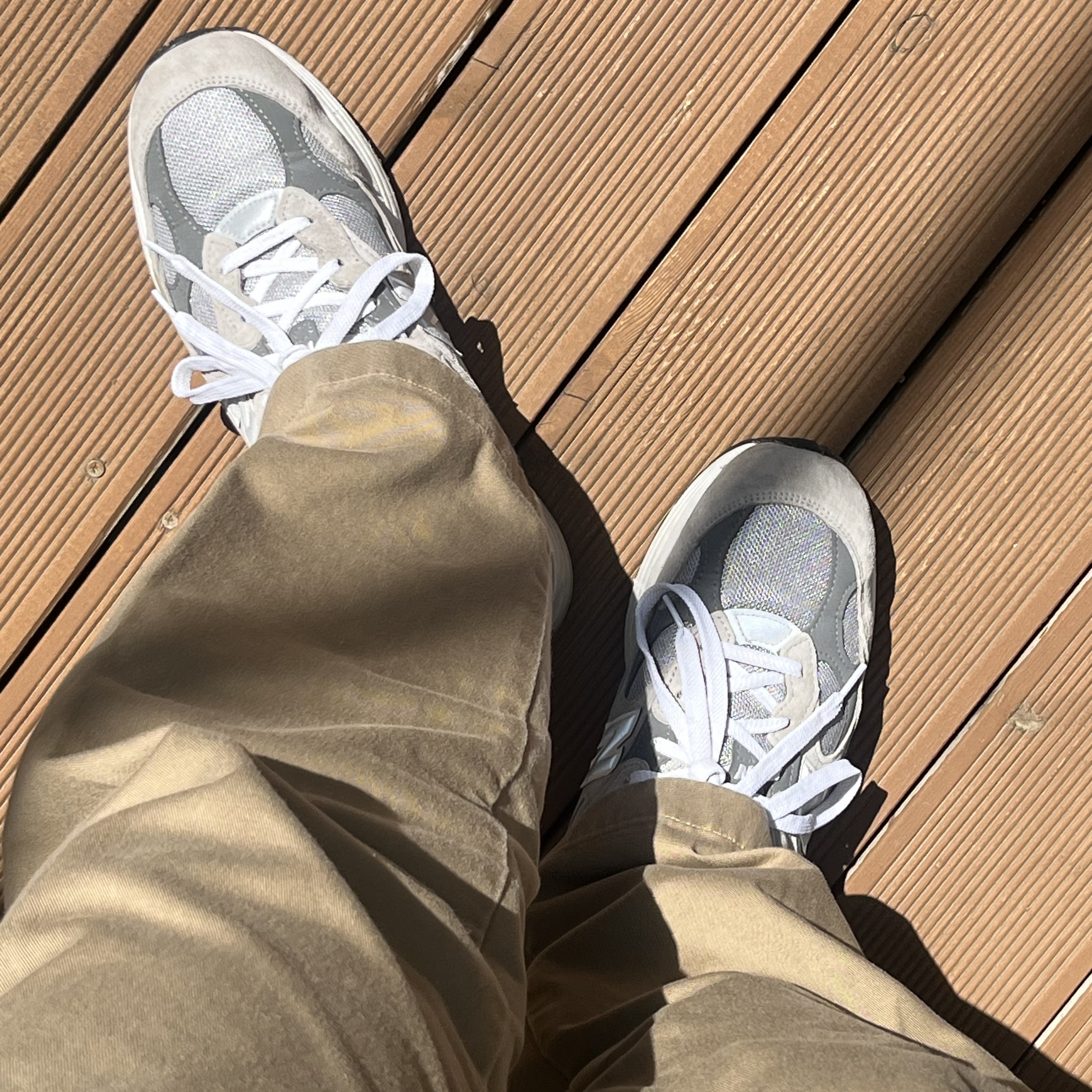 New Balance 992 Made in USA Grey - D Standard 착용 스타일 - 3