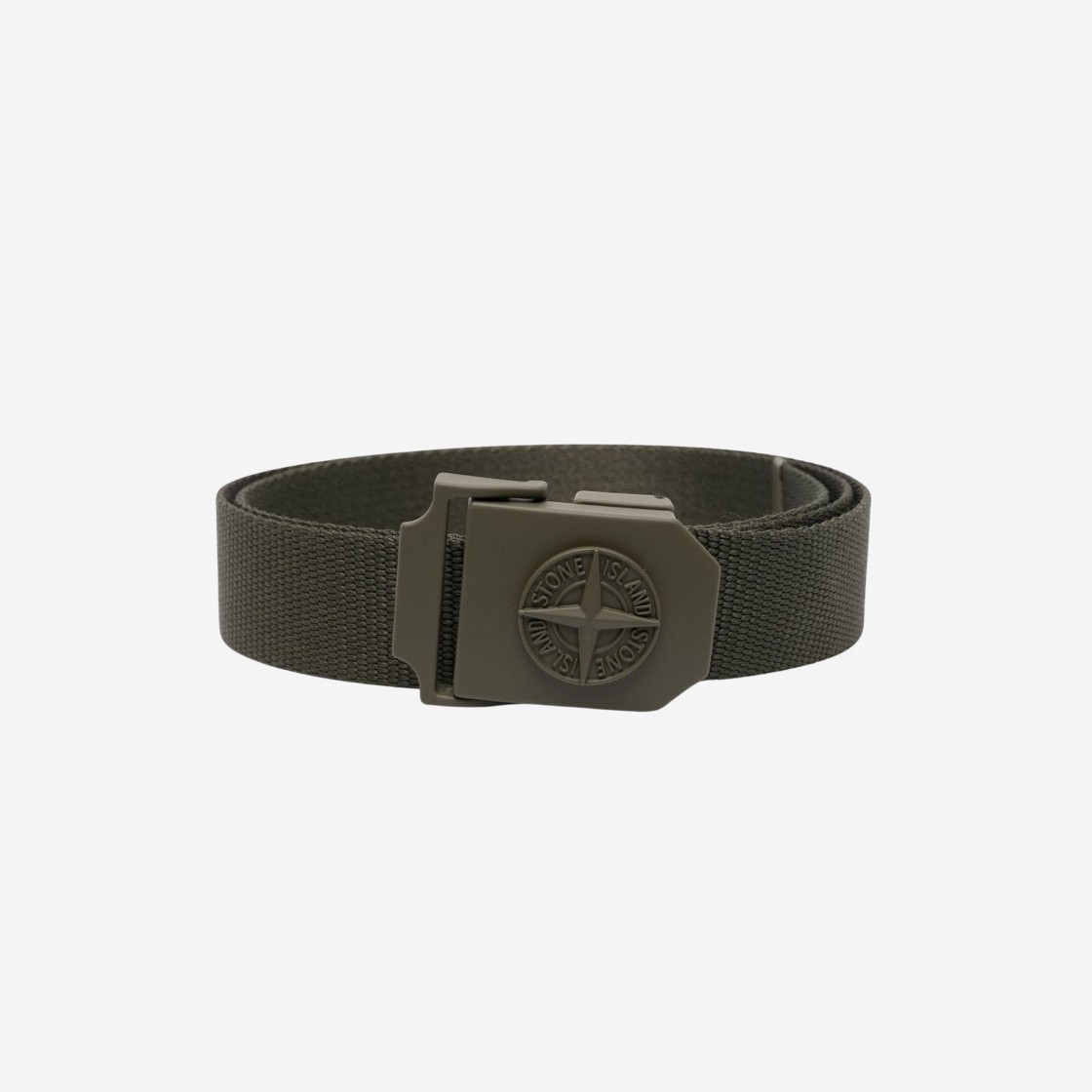 Stone Island 94071 Thick Nylon Tape Belt Olive Green - 23FW 상세 이미지 1