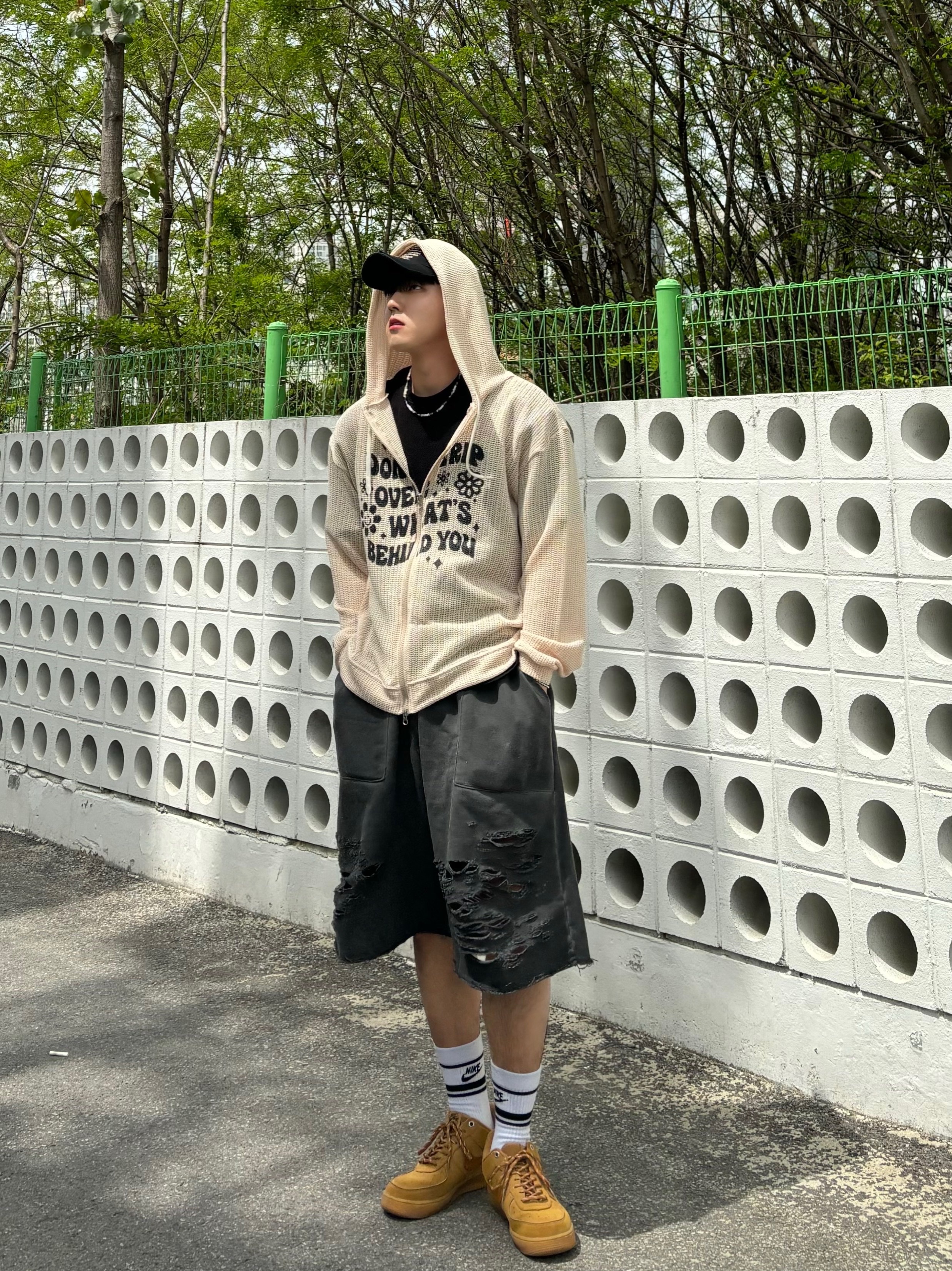 Nike Air Force 1 '07 WB Flax 착용 스타일 - 1