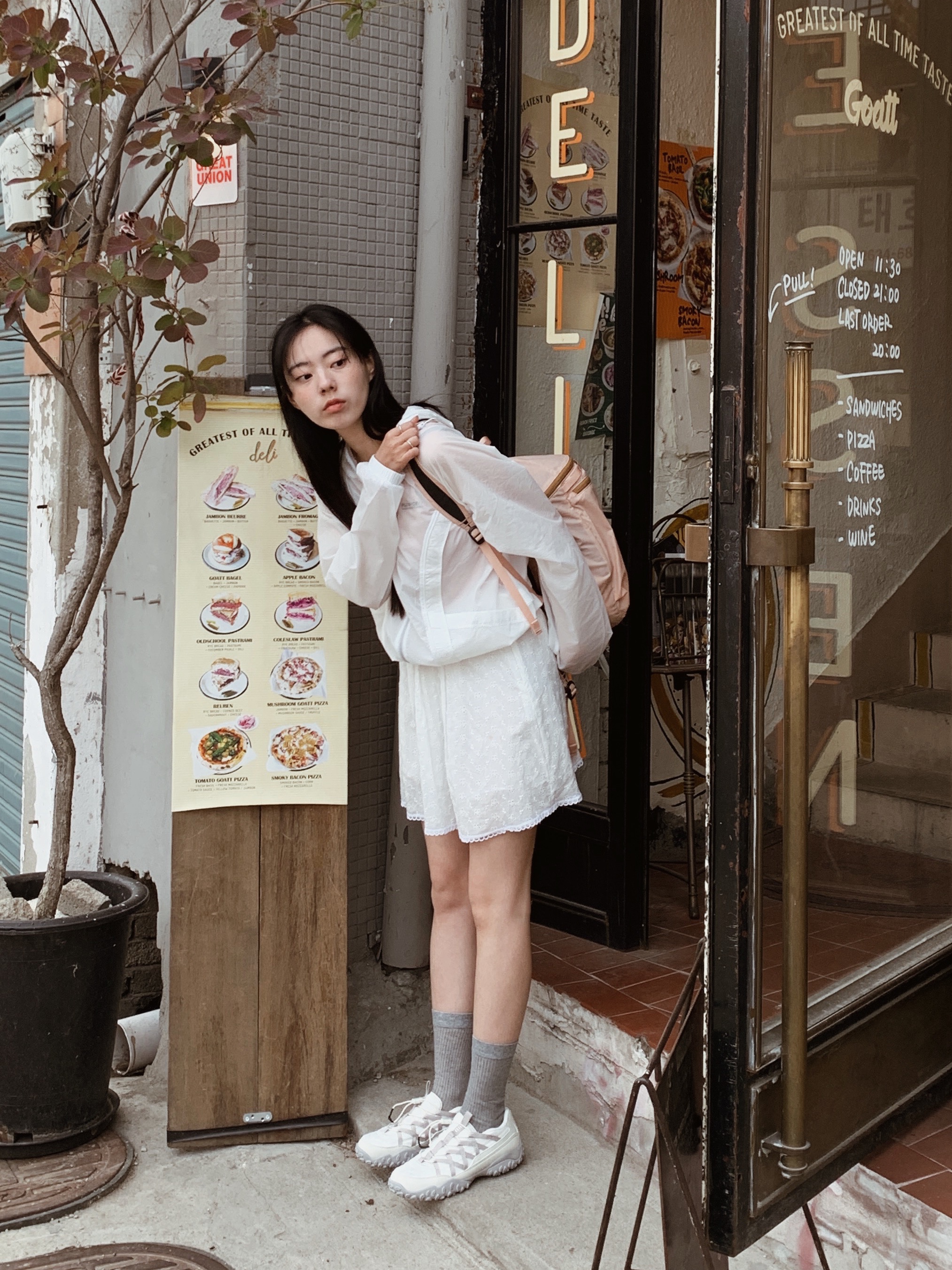 Fila Echappe Lace Grey Blue 착용 스타일 - 1