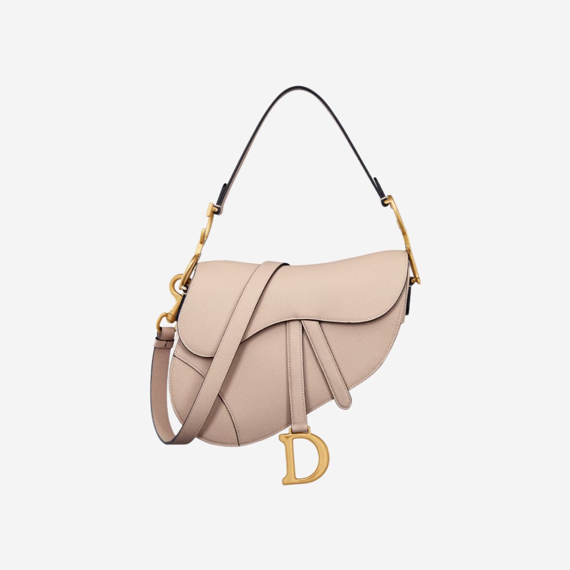 Dior Saddle Bag Strap Caramel Beige Grained Calfskin 상세 이미지 1