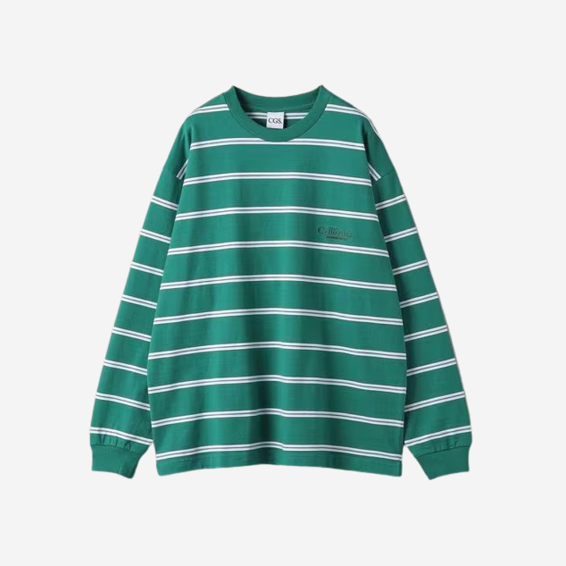 California General Store Organic Cotton Border Long Sleeve Kelly 상세 이미지 1