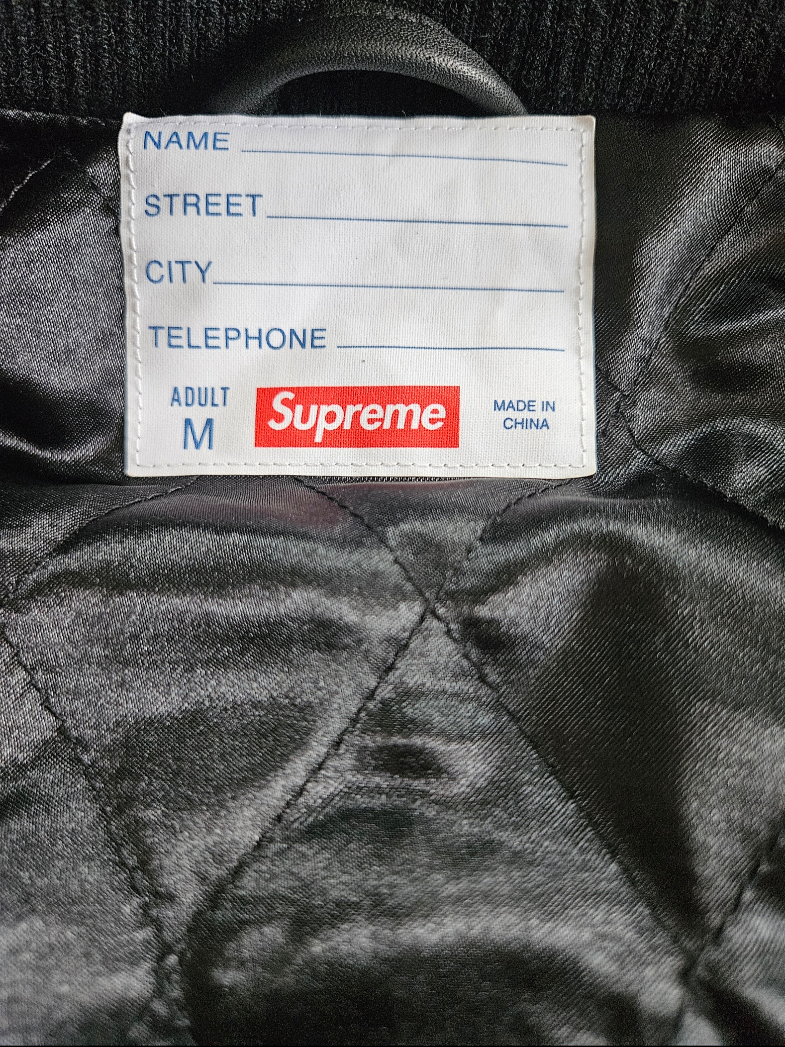 Supreme Wave Varsity Jacket Black - 24SS 착용 스타일 - 2