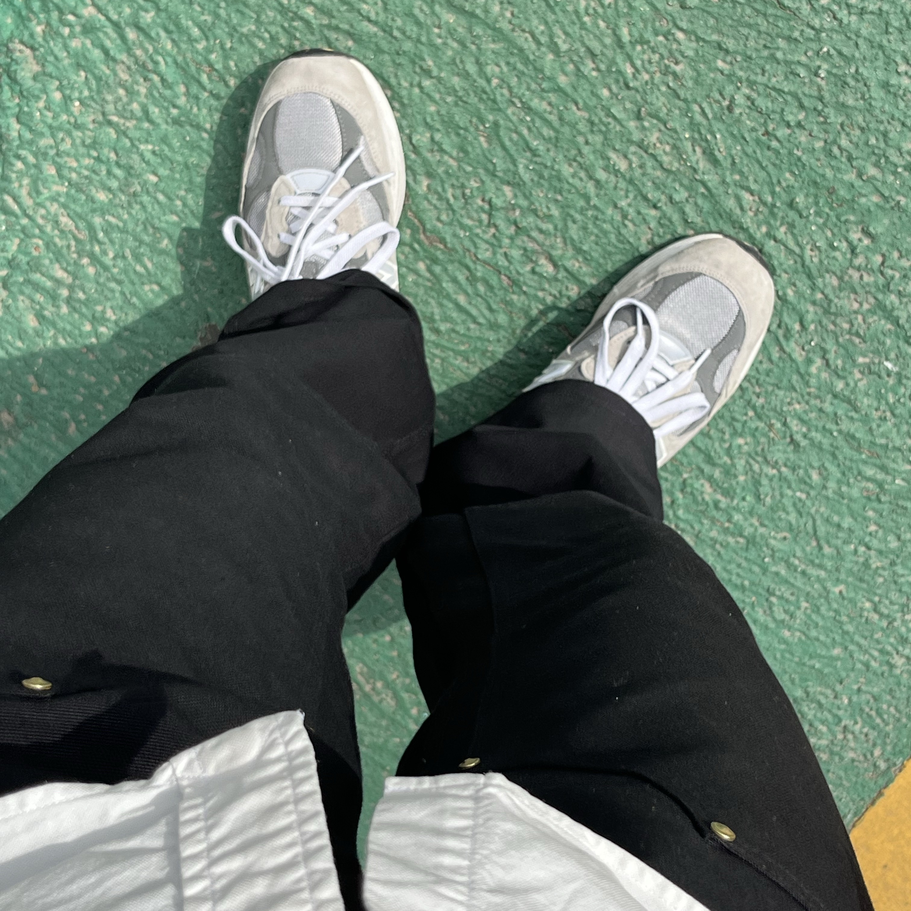 New Balance 992 Made in USA Grey - D Standard 착용 스타일 - 2