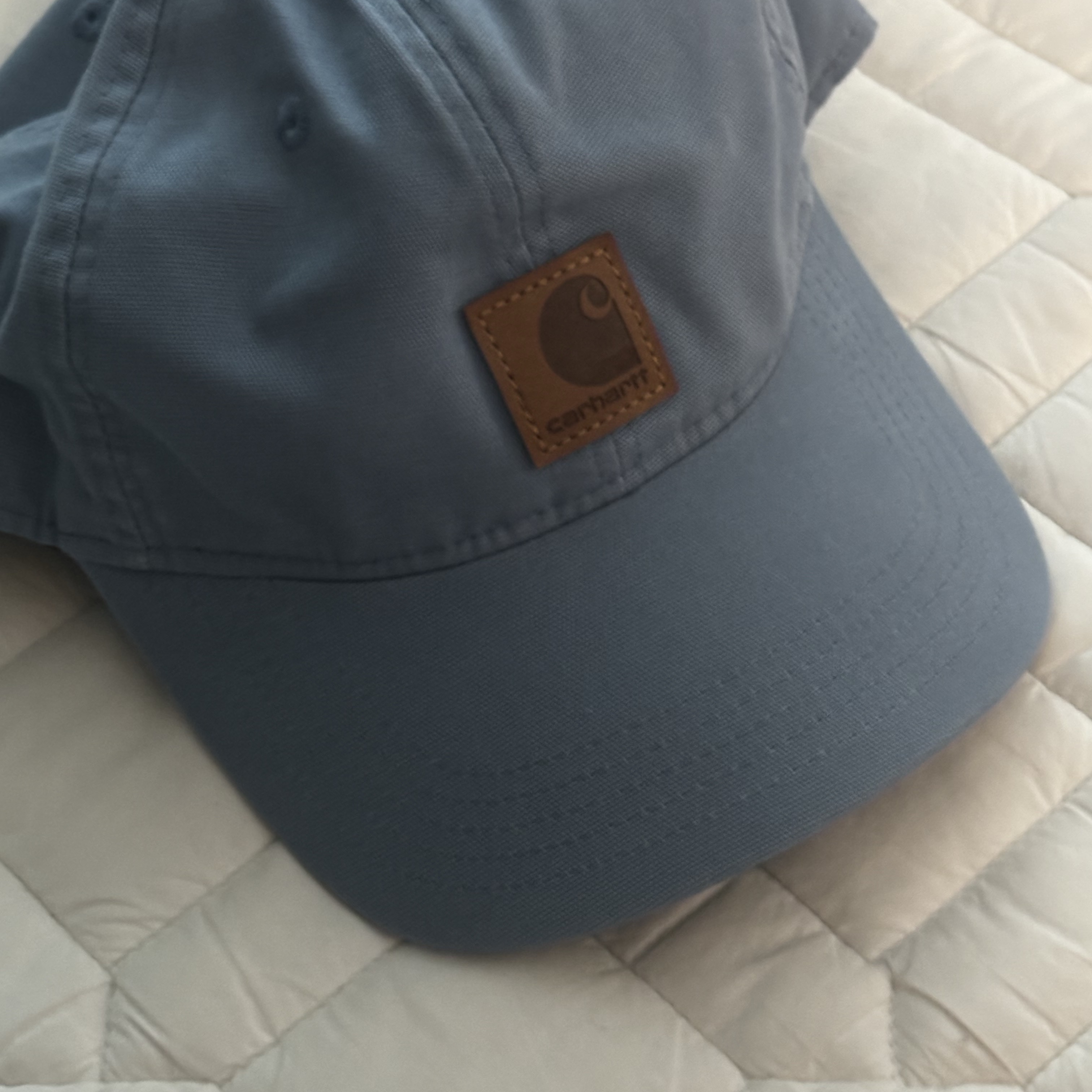 Carhartt Canvas Cap Skystone 착용 스타일
