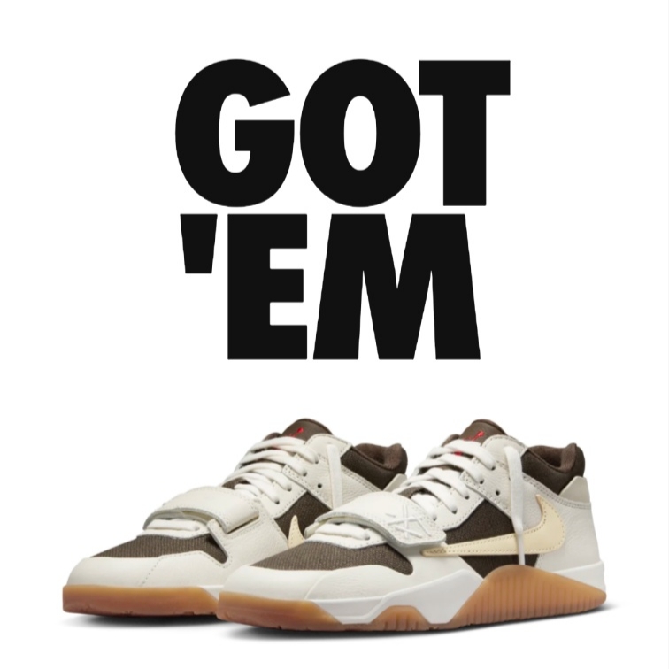 Jordan x Travis Scott Jumpman Jack TR Sail and Dark Mocha 착용 스타일