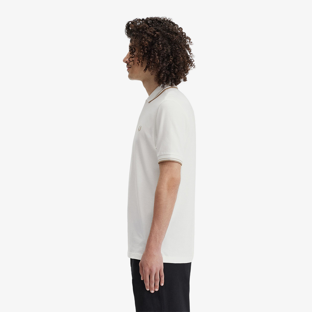 프레드페리 M3600 트윈 팁 프레드페리 셔츠 스노우화이트/오트밀/웜스톤(Fred Perry M3600 Twin Tipped Fred Perry Shirt Snow White/Oatmeal/Warm Stone) - 3