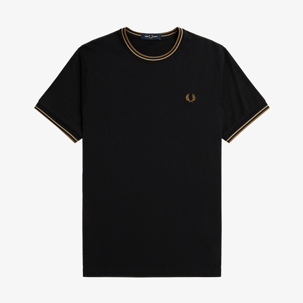 프레드페리 트윈 팁 티셔츠 블랙(Fred Perry Twin Tipped T-Shirt Black/Warm Stone/Shaded Stone) - 2