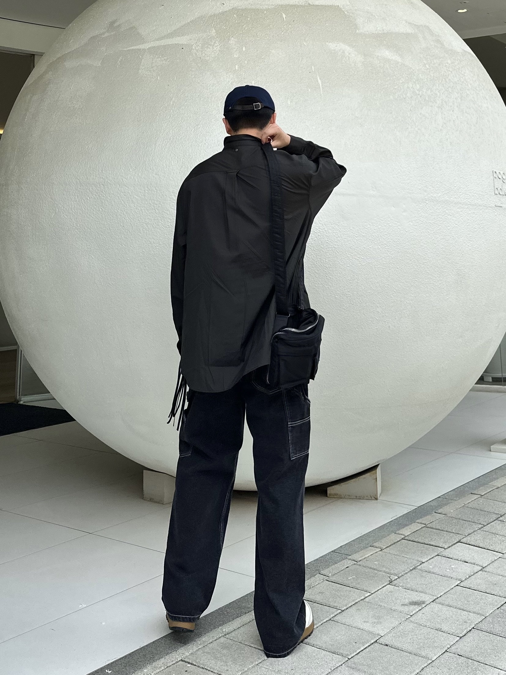 Nike x Tom Sachs General Purpose Shoe Light Cream, Porter Tanker Shoulder Bag S Black 착용 스타일 - 2