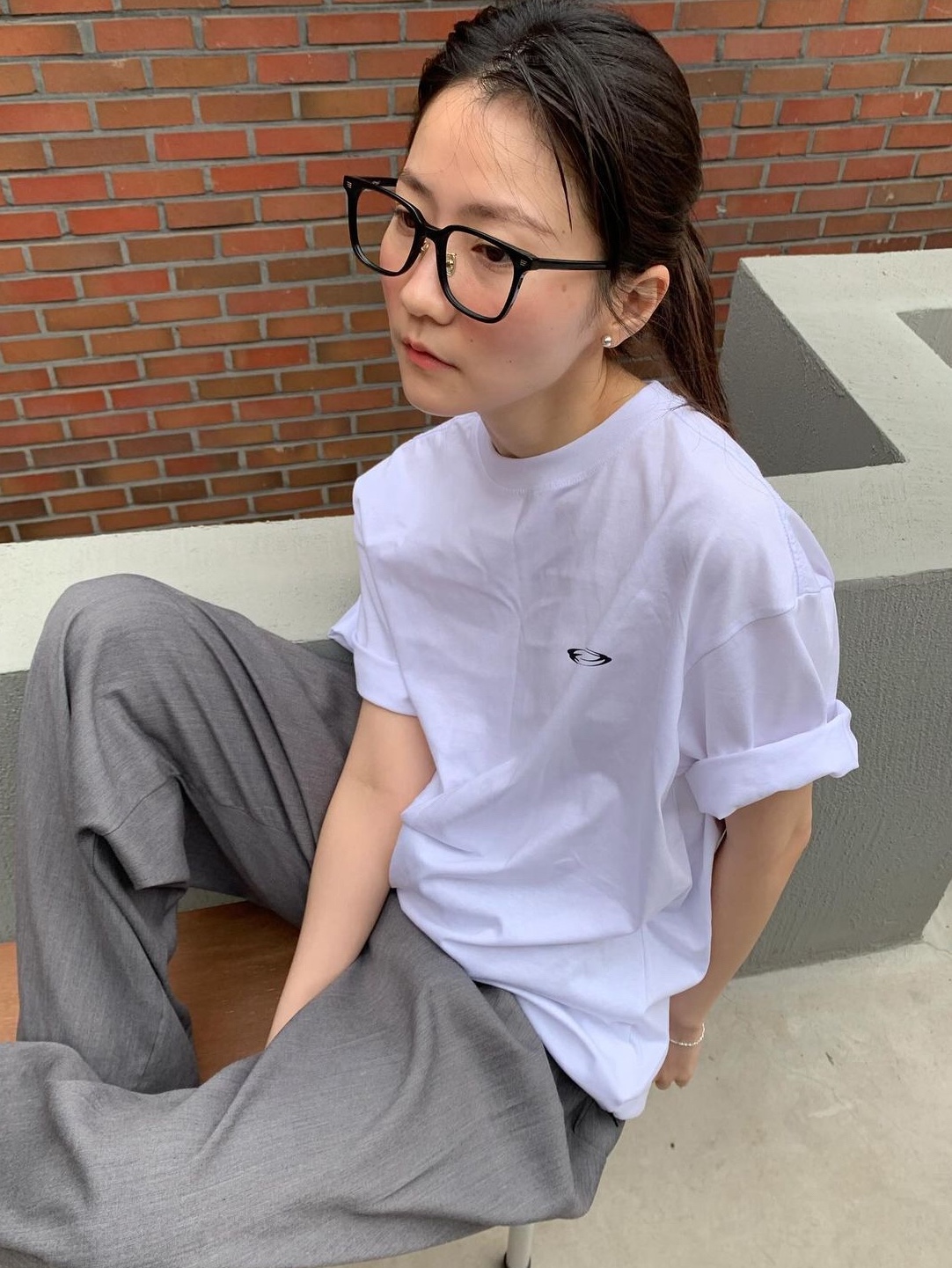 Opening Project Small Logo T-Shirts 3Pack, Opening Project Small Logo T Shirt White 착용 스타일 - 1