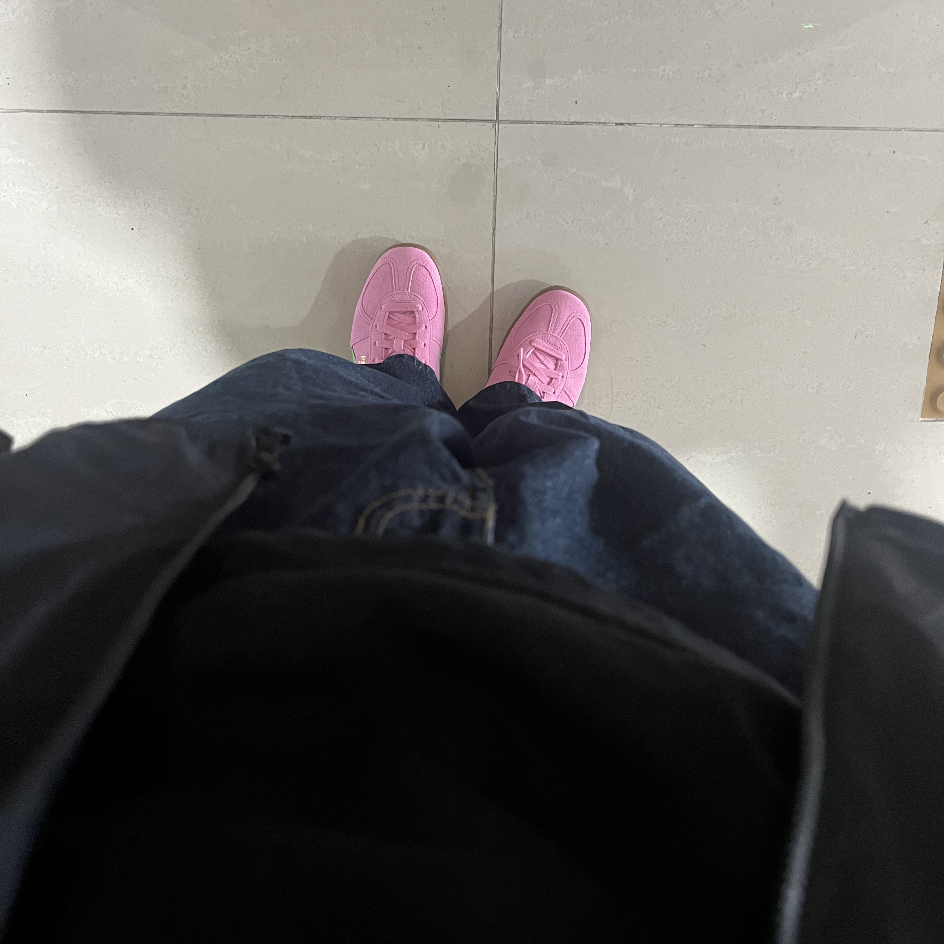 Puma Palermo Special Pink Delight Green 착용 스타일