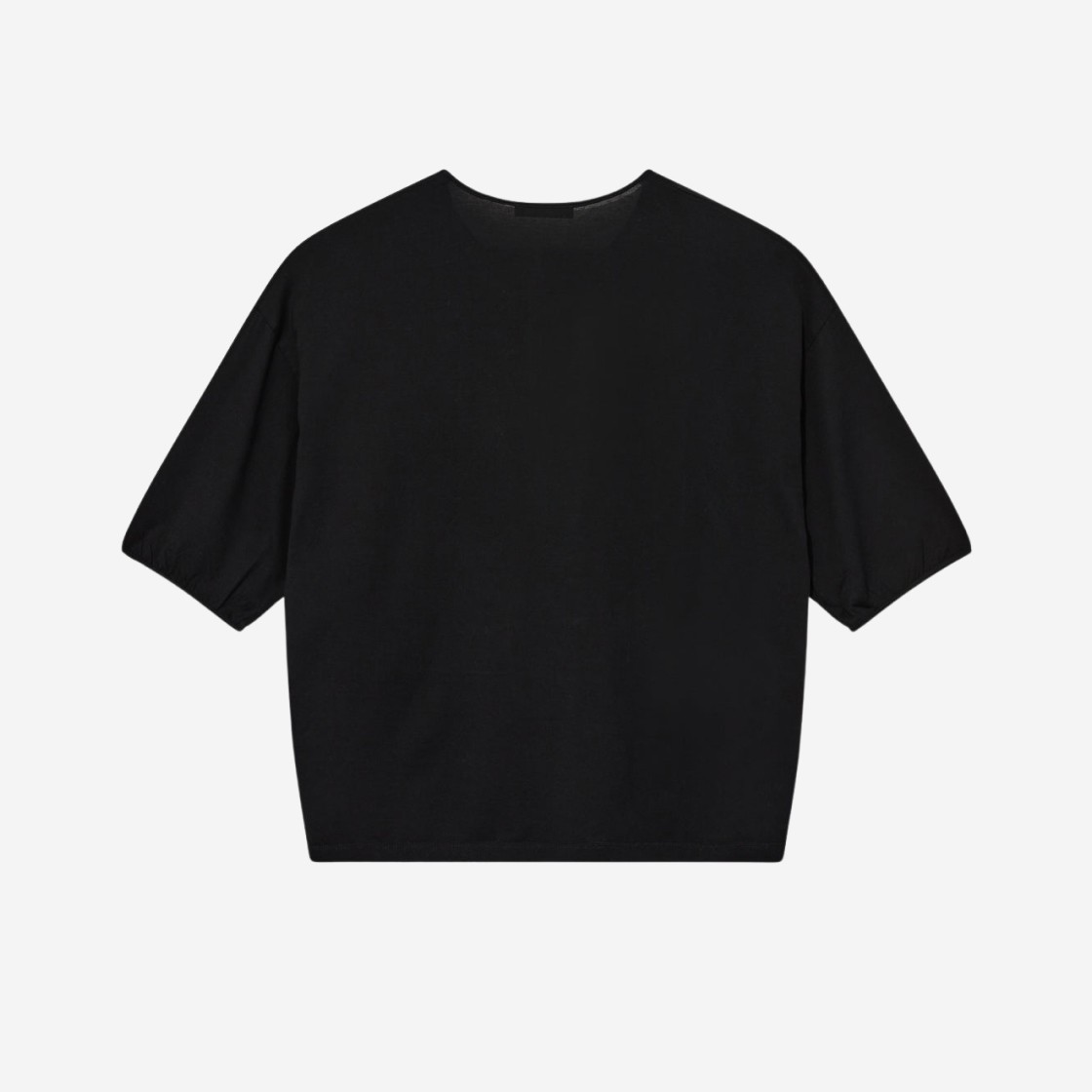 Lemaire Short Sleeve Relaxed T-Shirt Black 상세 이미지 1