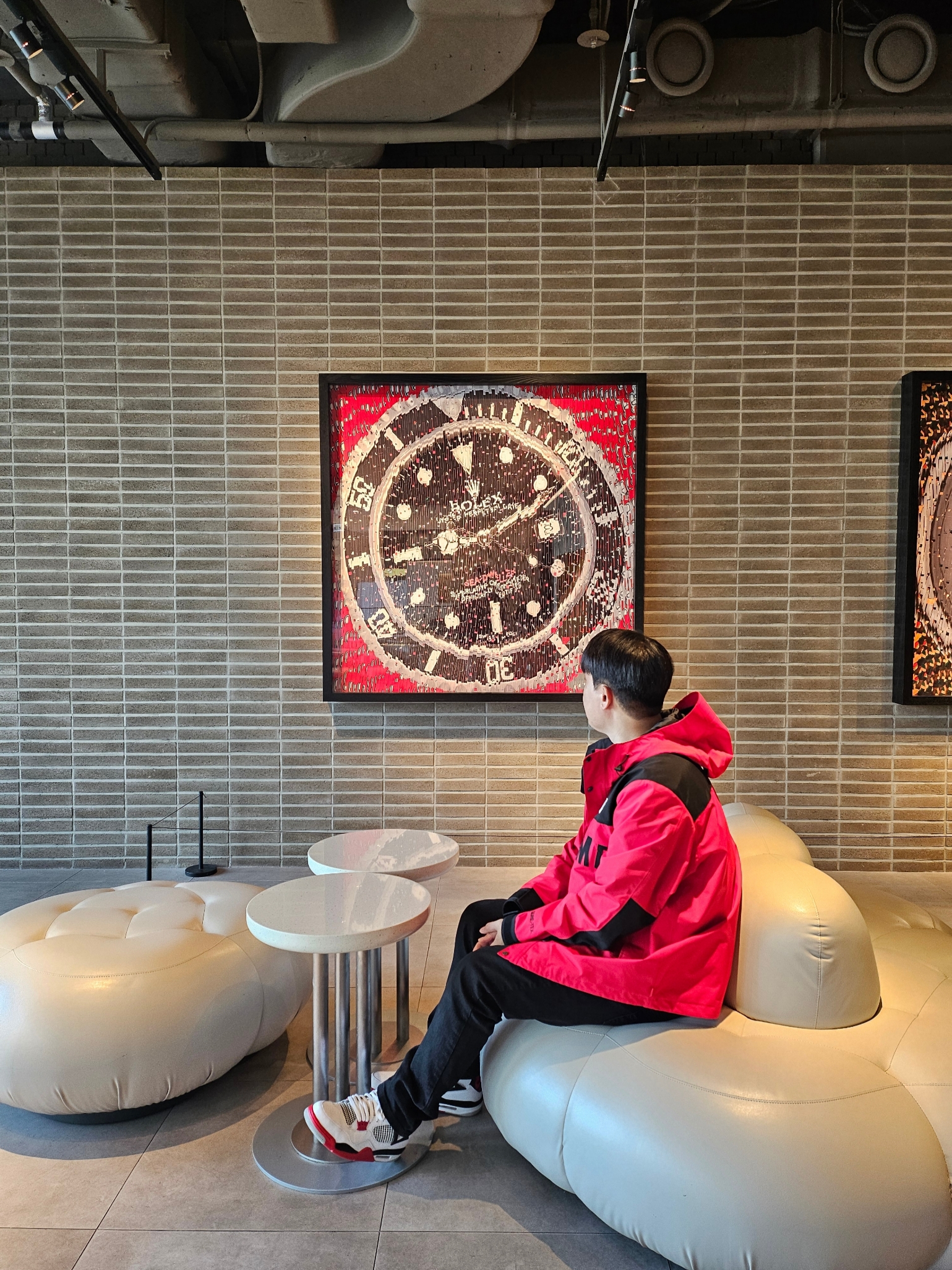 Supreme x The North Face Arc Logo Mountain Parka Red - 19SS, Jordan 4 Retro OG Fire Red 2020 착용 스타일 - 2