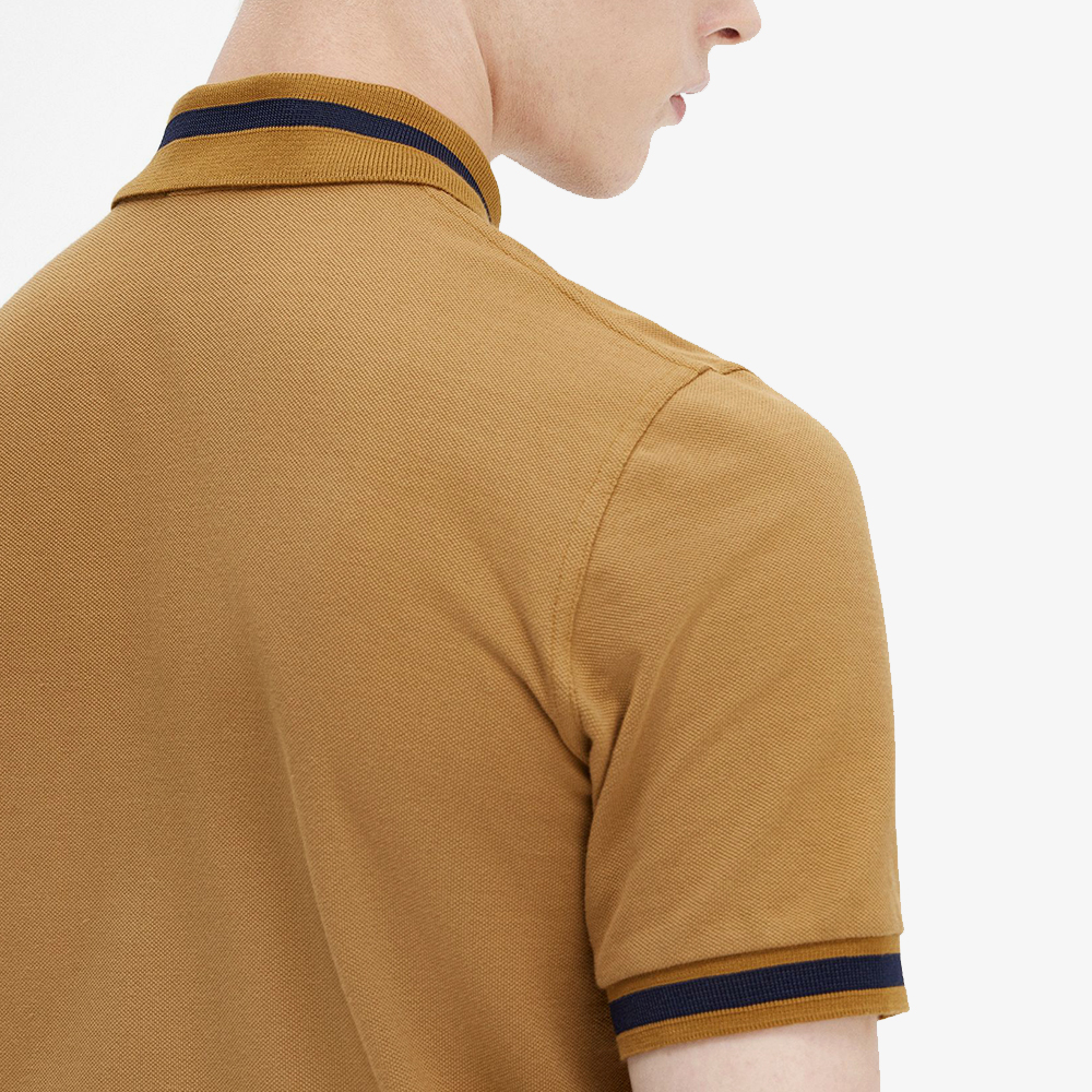 프레드페리 M2 Perry Shirt 싱글 팁 프레드페리 셔츠 다크카라멜/네이비(Fred Perry M2 Single Tipped Fred Perry Shirt Dark Caramel/Navy) - 5