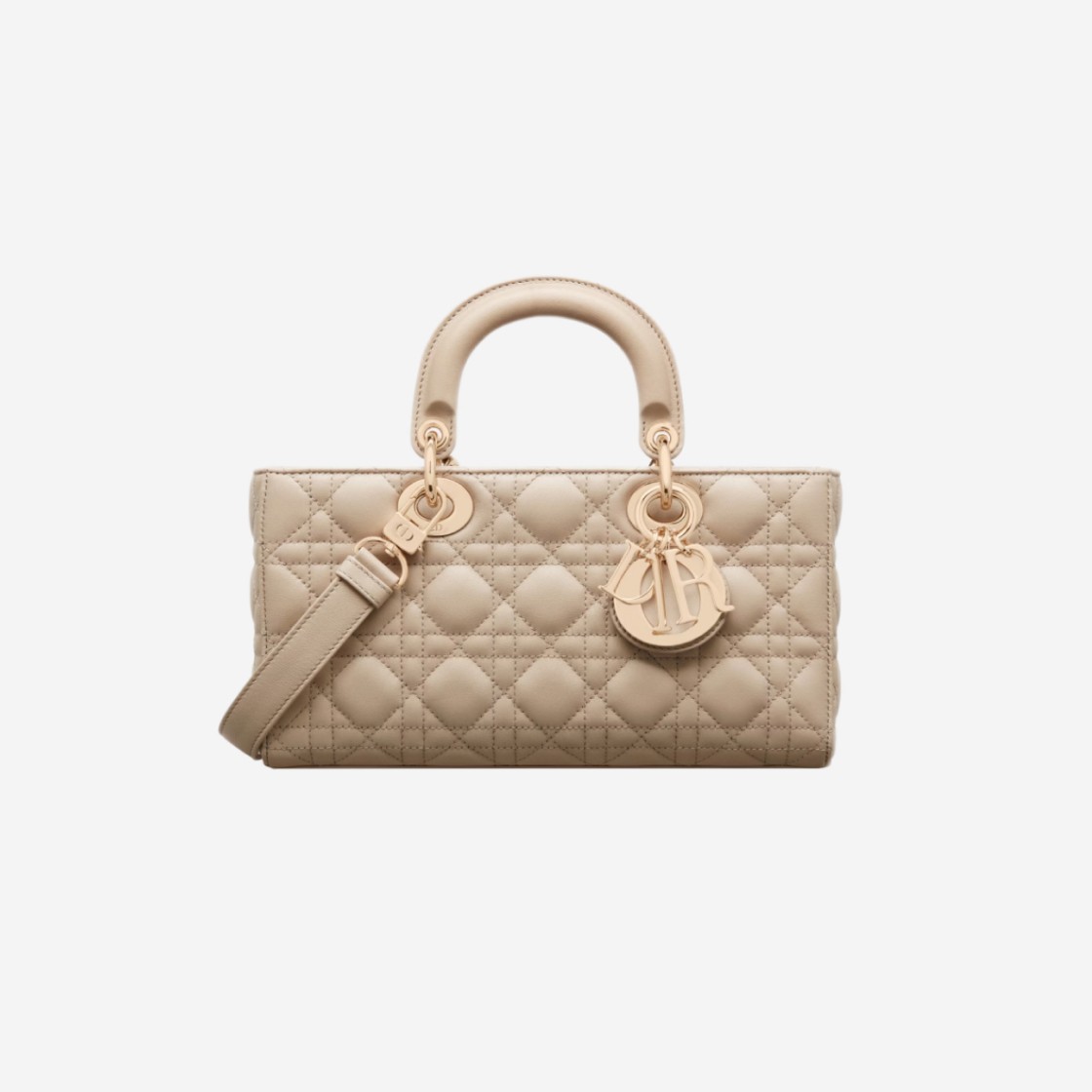 Dior Medium Lady D Joy Bag Cannage Lambskin Sand Colored 상세 이미지 1