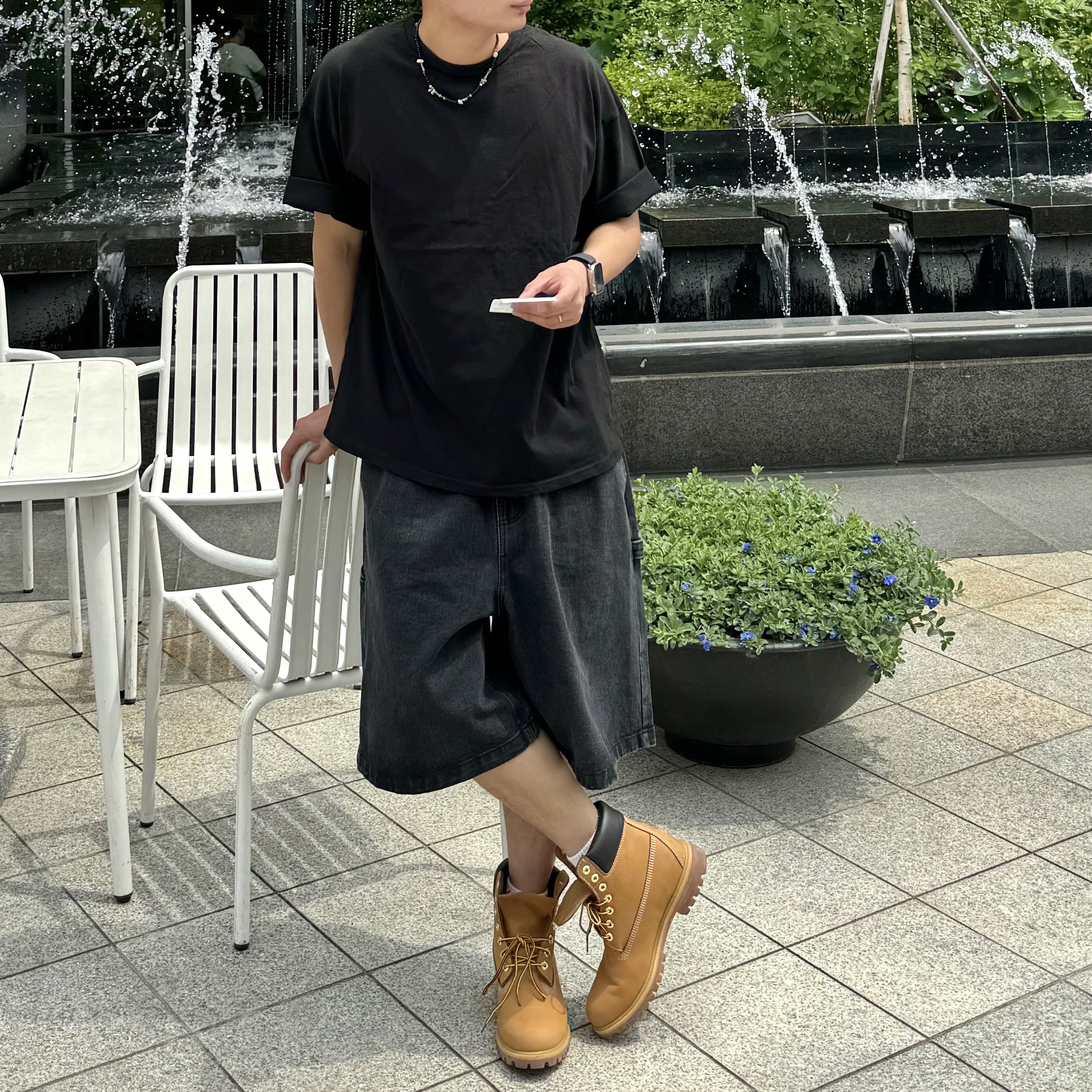 Timberland Premium 6 inch Waterproof Boot Wheat Nubuck - Wide 착용 스타일 - 4