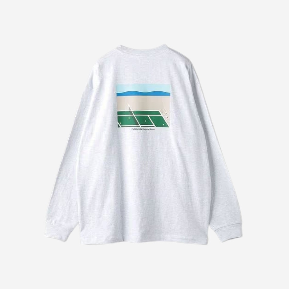 California General Store Organic Cotton Tennis Court Long Sleeve Light Gray 상세 이미지 1