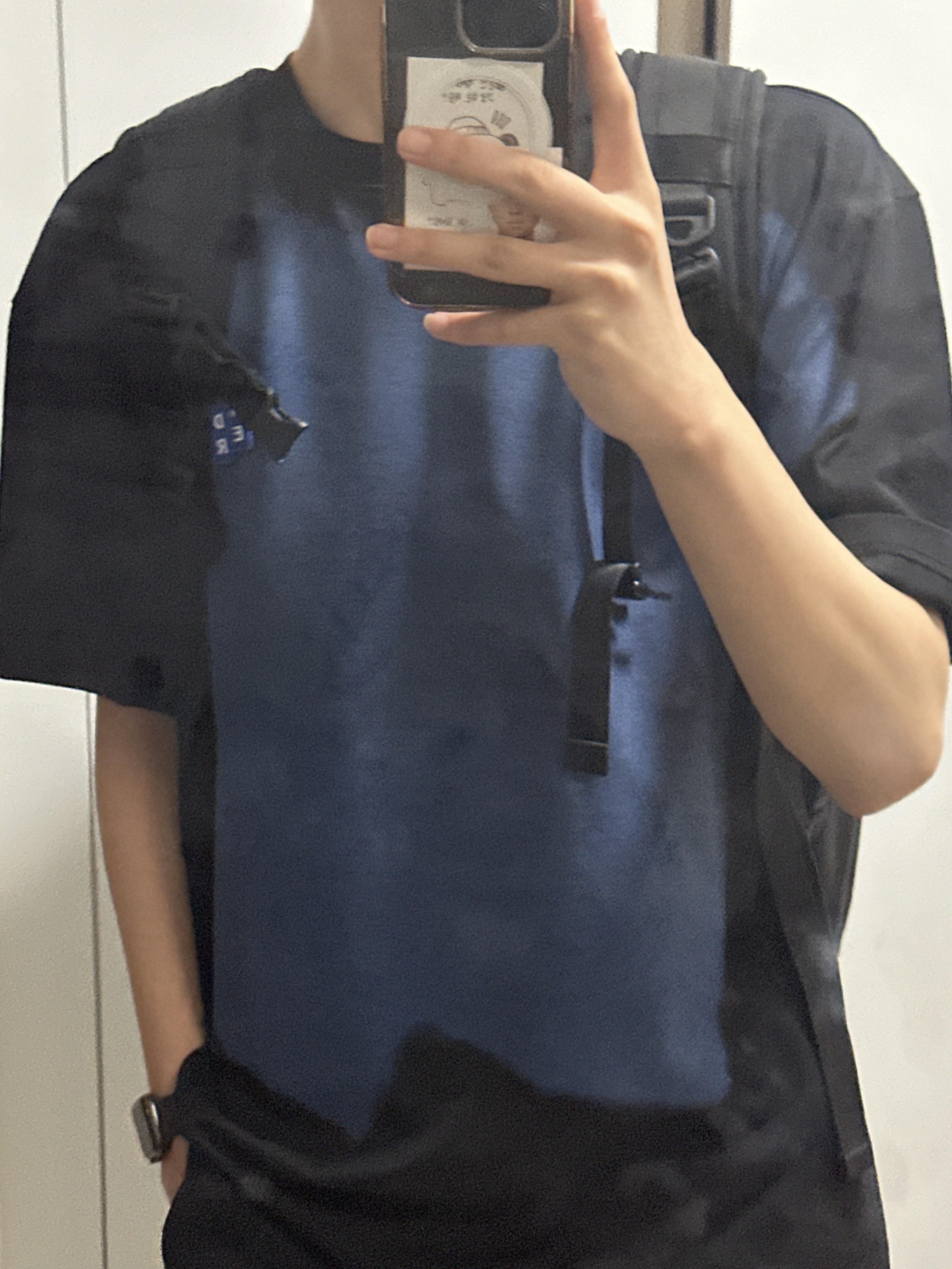Ader Error Sig; TRS Tag T-Shirt 03 Black, Supreme x Nike Sweatpant Black - 24SS 착용 스타일 - 1