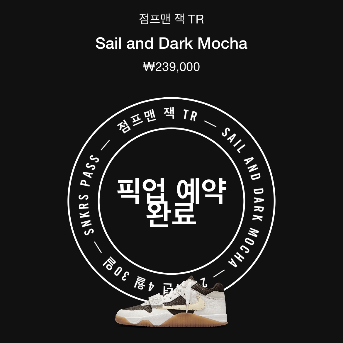 Jordan x Travis Scott Jumpman Jack TR Sail and Dark Mocha 착용 스타일