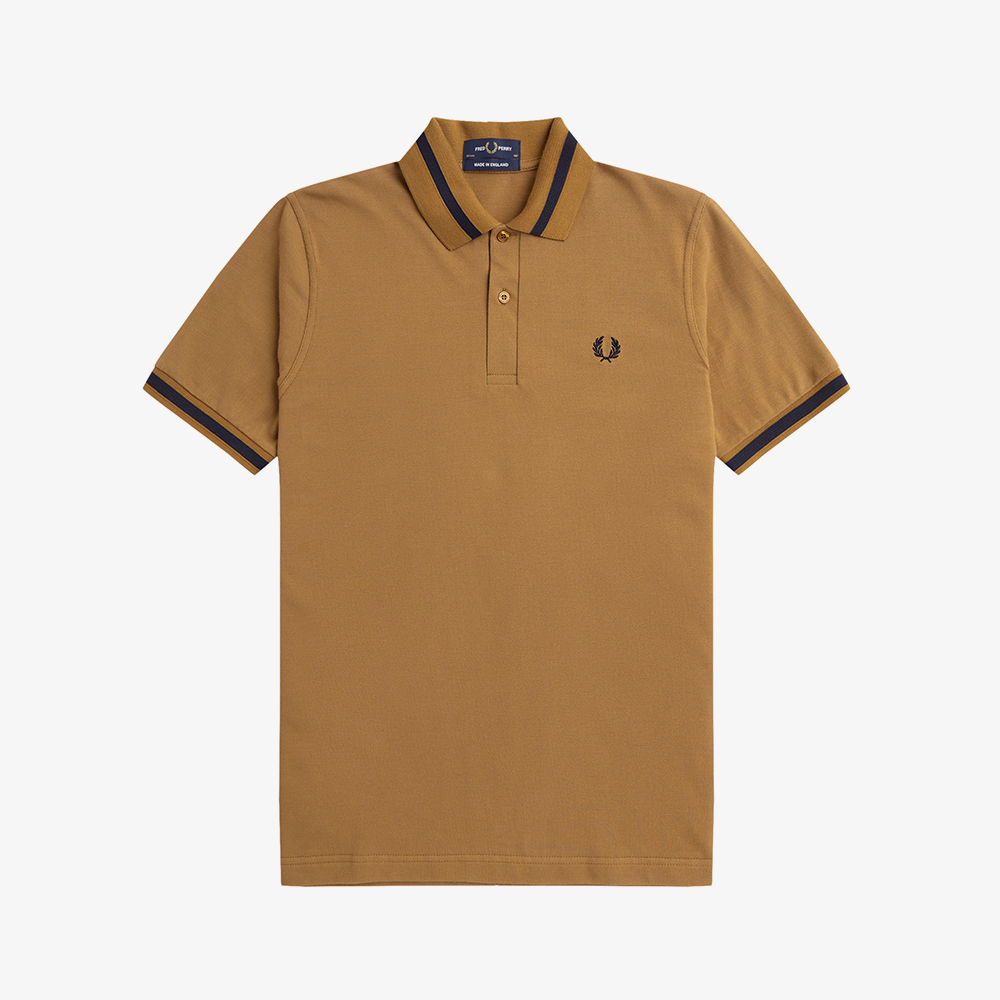 프레드페리 M2 Perry Shirt 싱글 팁 프레드페리 셔츠 다크카라멜/네이비(Fred Perry M2 Single Tipped Fred Perry Shirt Dark Caramel/Navy) - 6