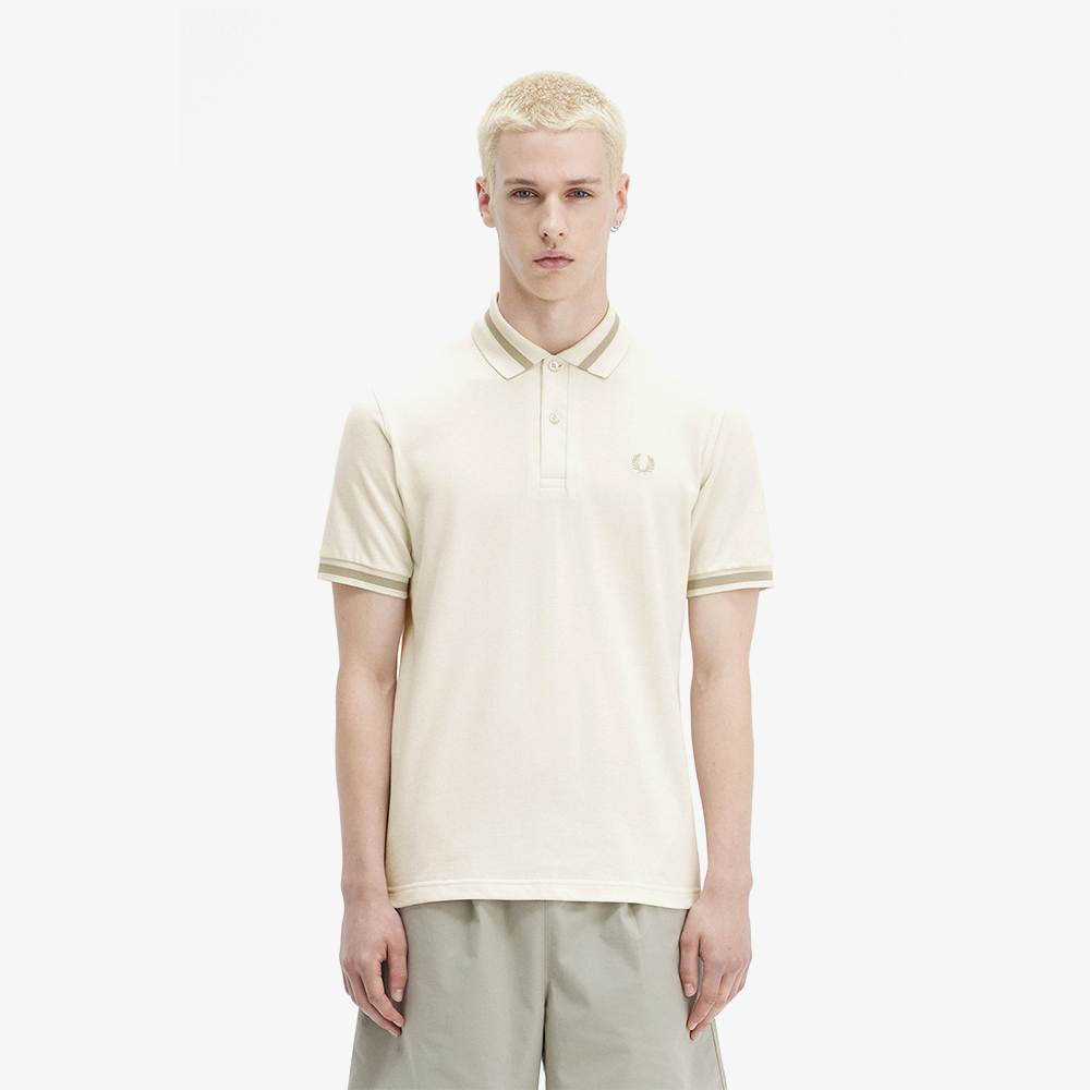 프레드페리 M2 싱글 팁 프레드페리 셔츠 에크루/오트밀(Fred Perry M2 Single Tipped Fred Perry Shirt Ecru/Oatmeal) - 2
