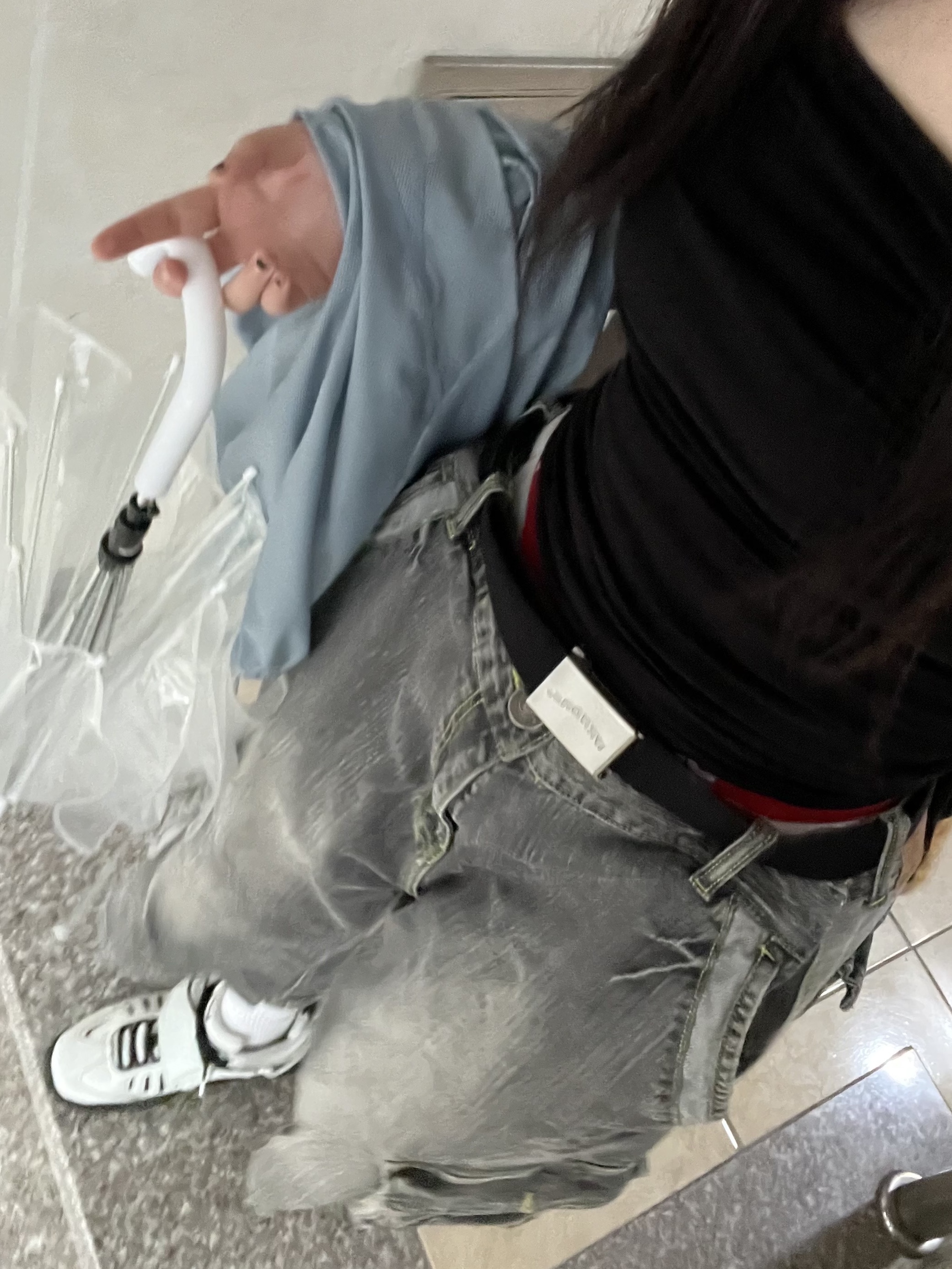 Nike x Ambush Air Adjust Force SP Summit White and Black, Sansan Gear Mesh Jacket Sky Blue - 24SS 착용 스타일