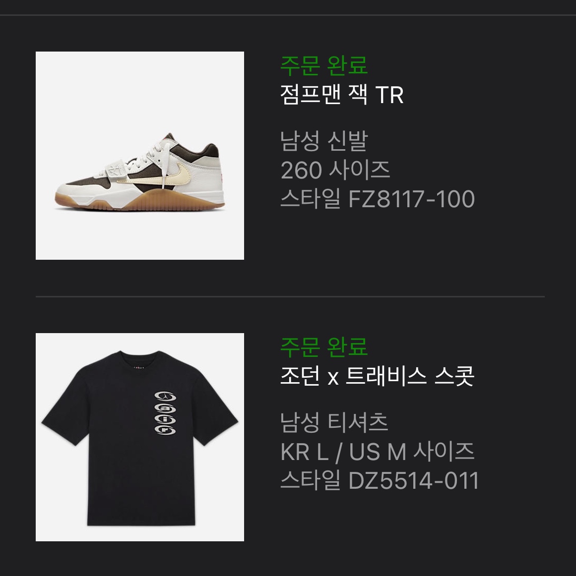 Jordan x Travis Scott Jumpman Jack TR Sail and Dark Mocha 착용 스타일