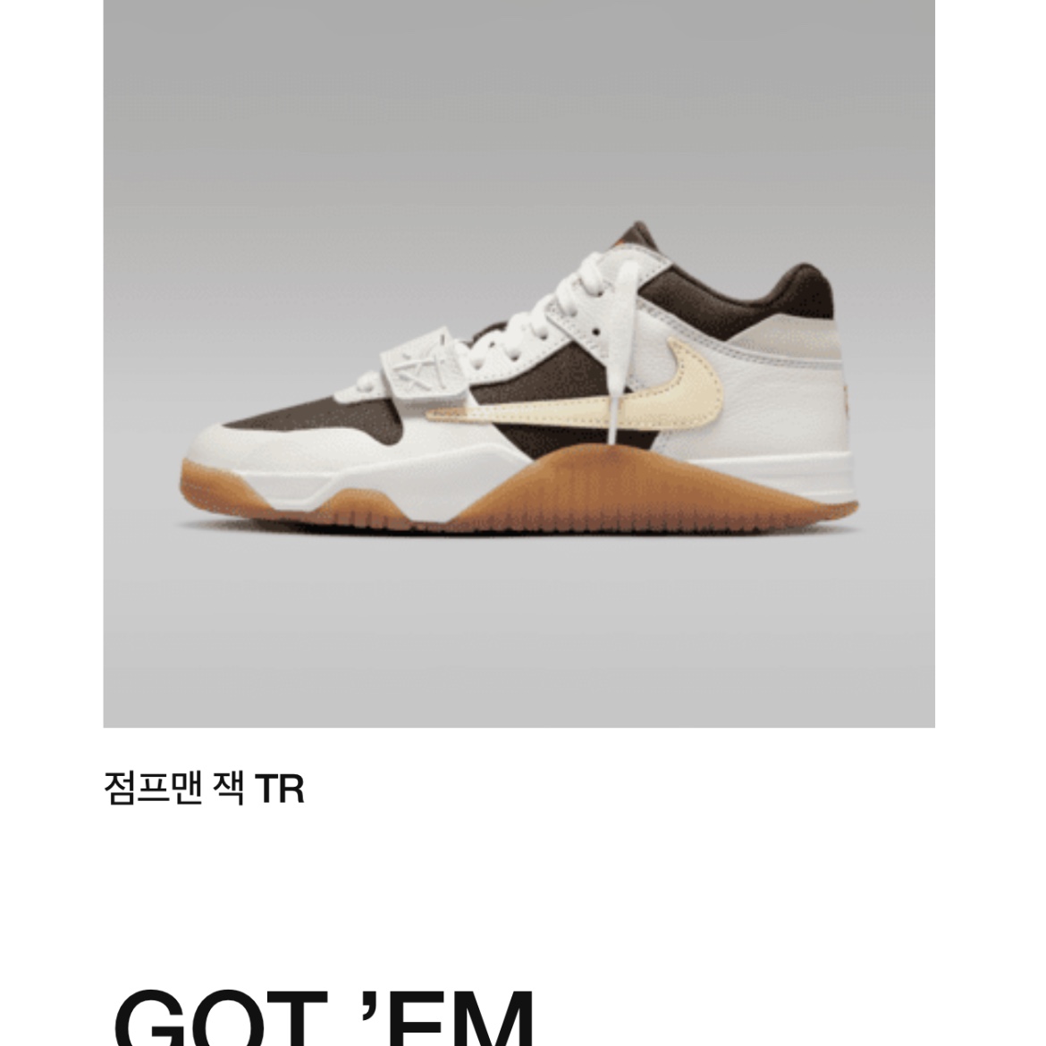 Jordan x Travis Scott Jumpman Jack TR Sail and Dark Mocha 착용 스타일