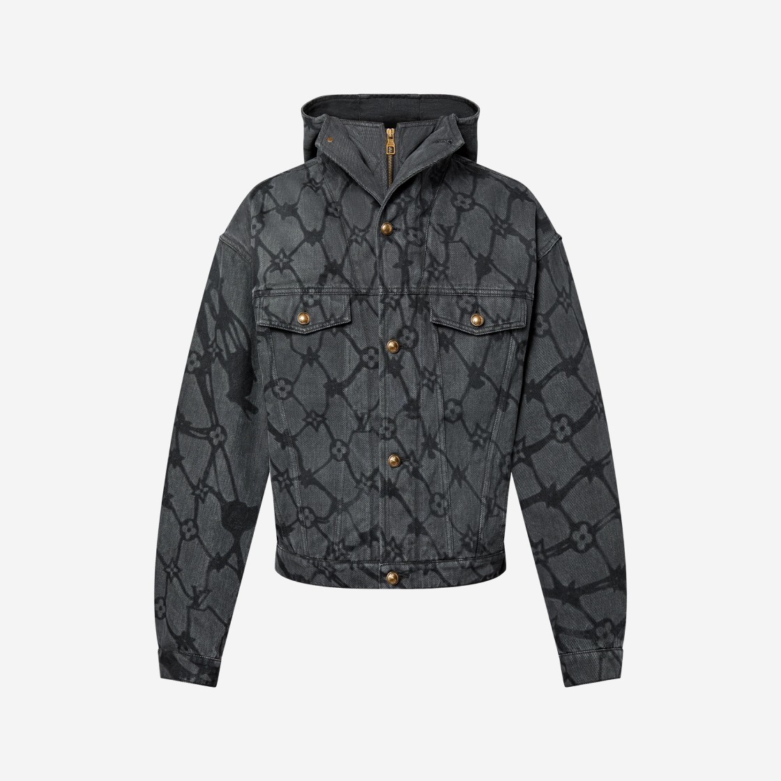 Louis Vuitton Monogram Denim Hooded Blouson Black 상세 이미지 1