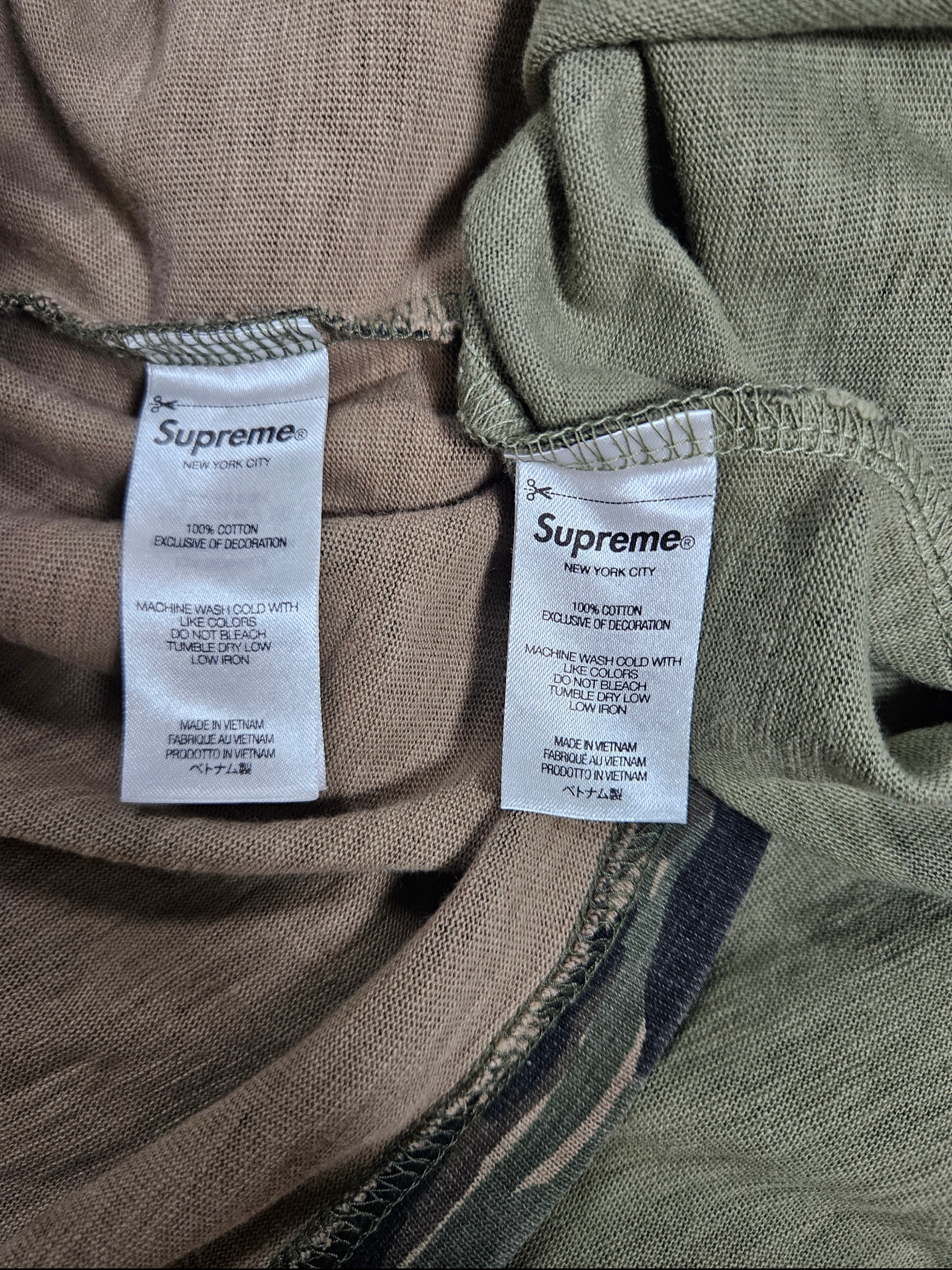 Supreme S/S Pocket T-Shirt Olive Camo - 23SS, Supreme Cargo Pants Olive Camo - 23SS 착용 스타일 - 9