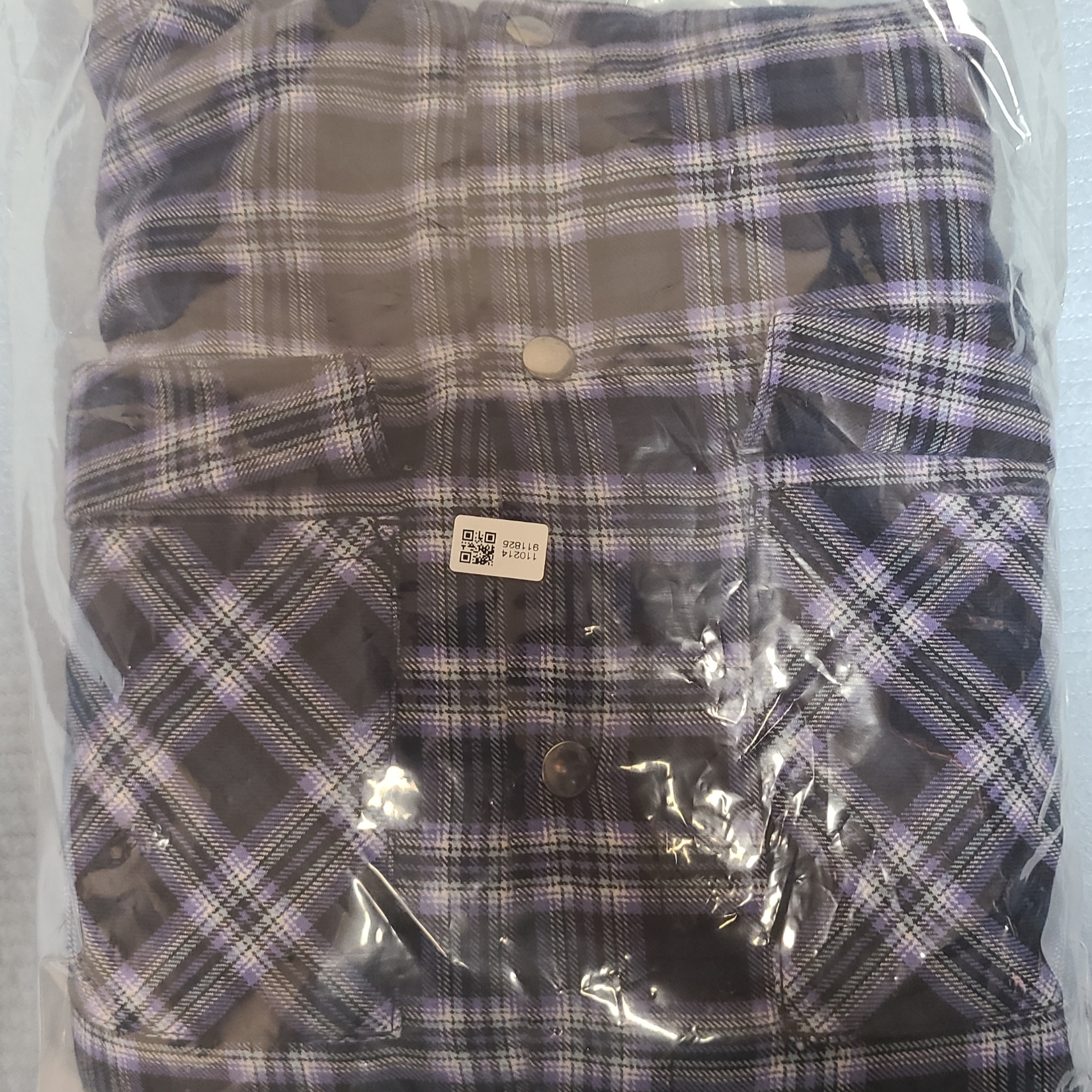 Zara Hooded Check Overshirt Blue 착용 스타일 - 1
