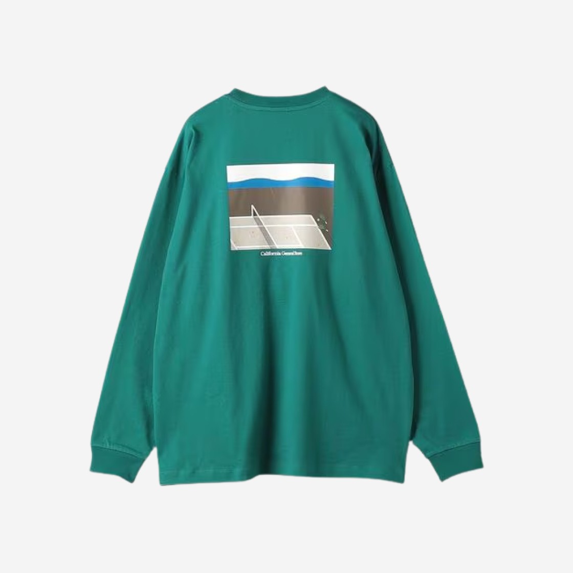 California General Store Organic Cotton Tennis Court Long Sleeve Kelly 상세 이미지 1