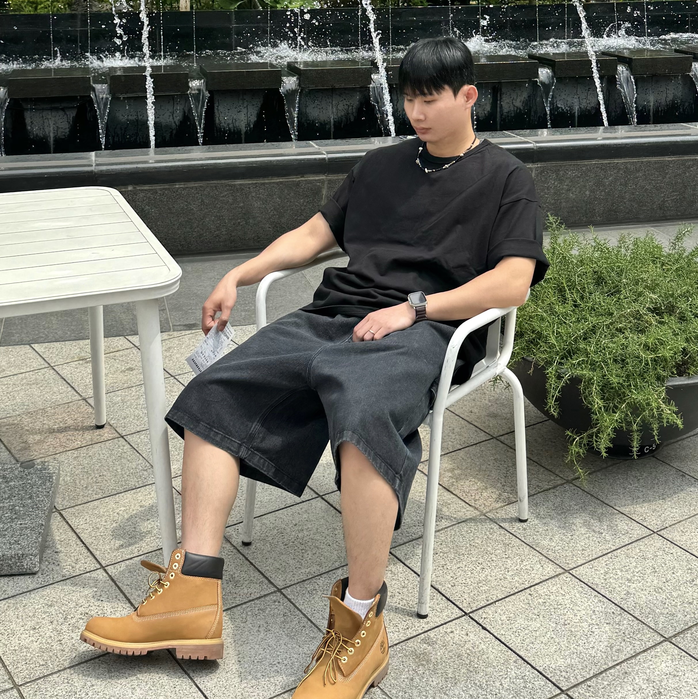 Timberland Premium 6 inch Waterproof Boot Wheat Nubuck - Wide 착용 스타일 - 3