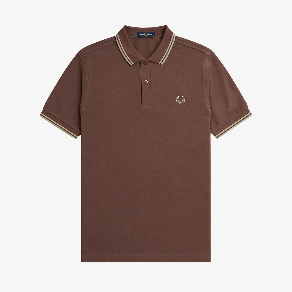 프레드페리 M3600 트윈 팁 프레드페리 셔츠 캐링턴로드브릭/앵커그레이(Fred Perry M3600 Twin Tipped Fred Perry Shirt Carrington Road Brick/Warm Grey) - 6