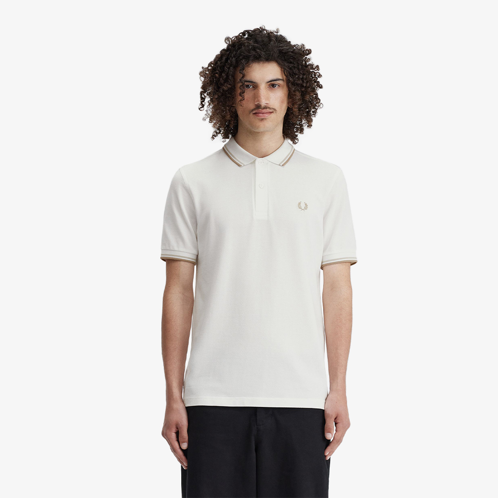 프레드페리 M3600 트윈 팁 프레드페리 셔츠 스노우화이트/오트밀/웜스톤(Fred Perry M3600 Twin Tipped Fred Perry Shirt Snow White/Oatmeal/Warm Stone) - 2