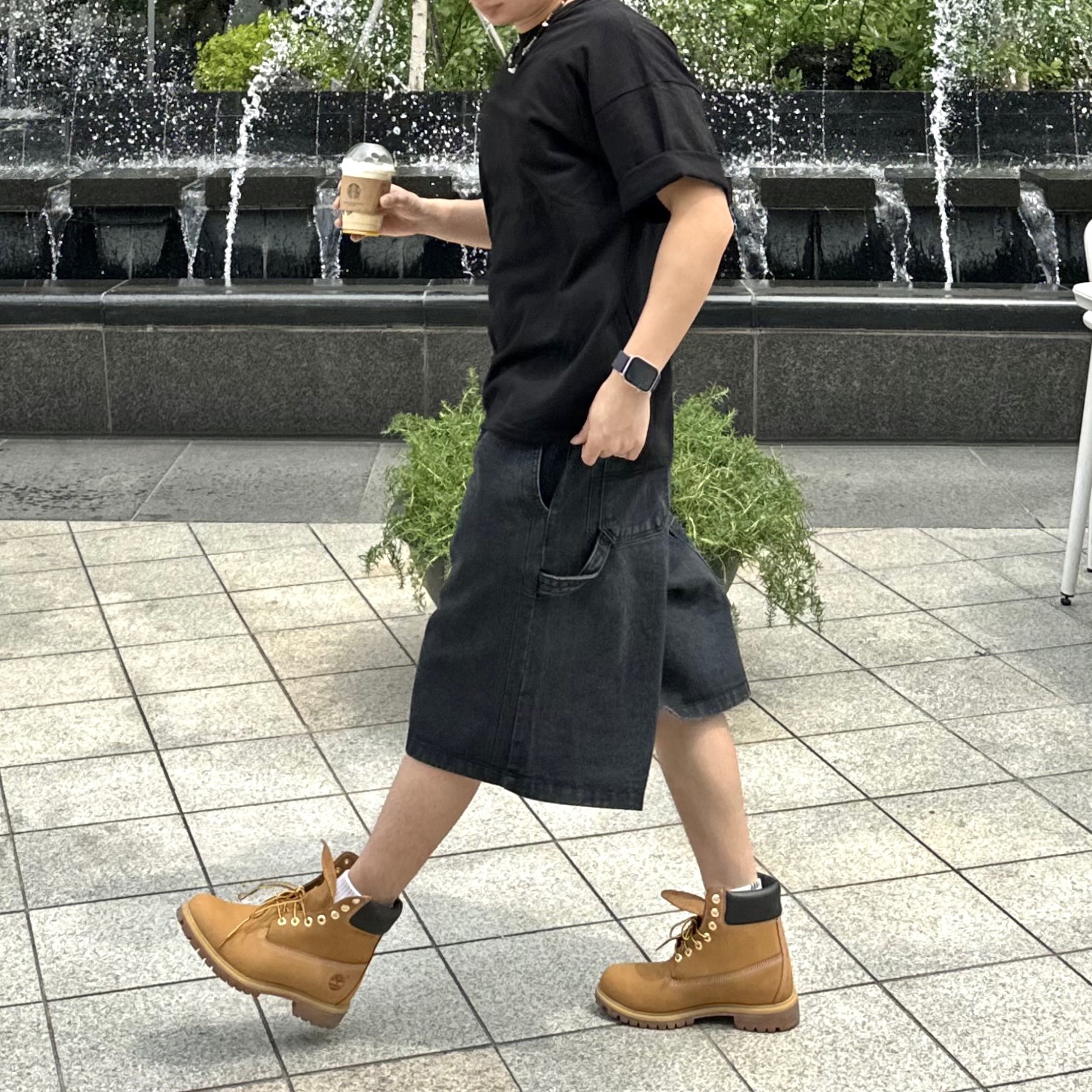 Timberland Premium 6 inch Waterproof Boot Wheat Nubuck - Wide 착용 스타일 - 5